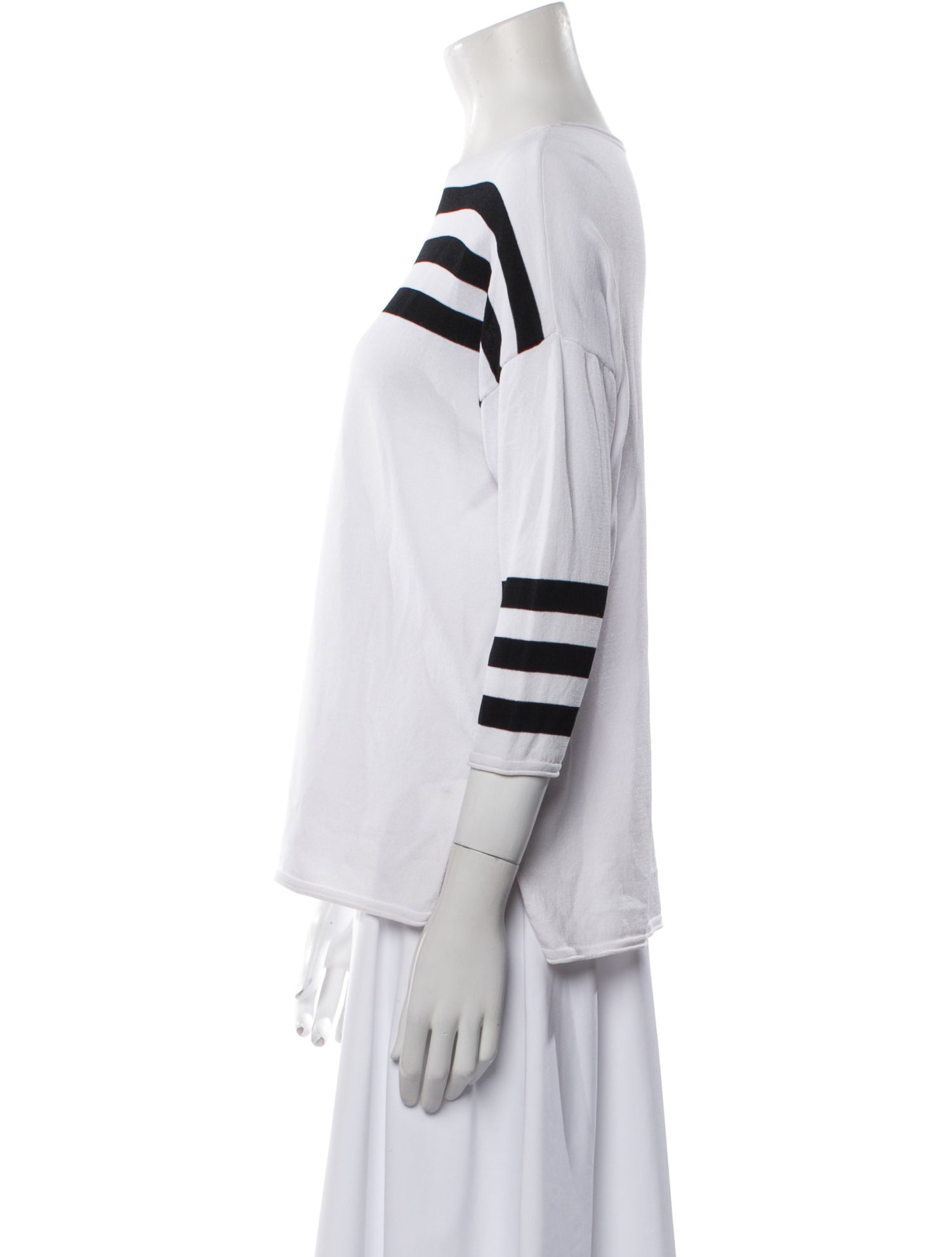 Terra Striped Bateau Neckline Top