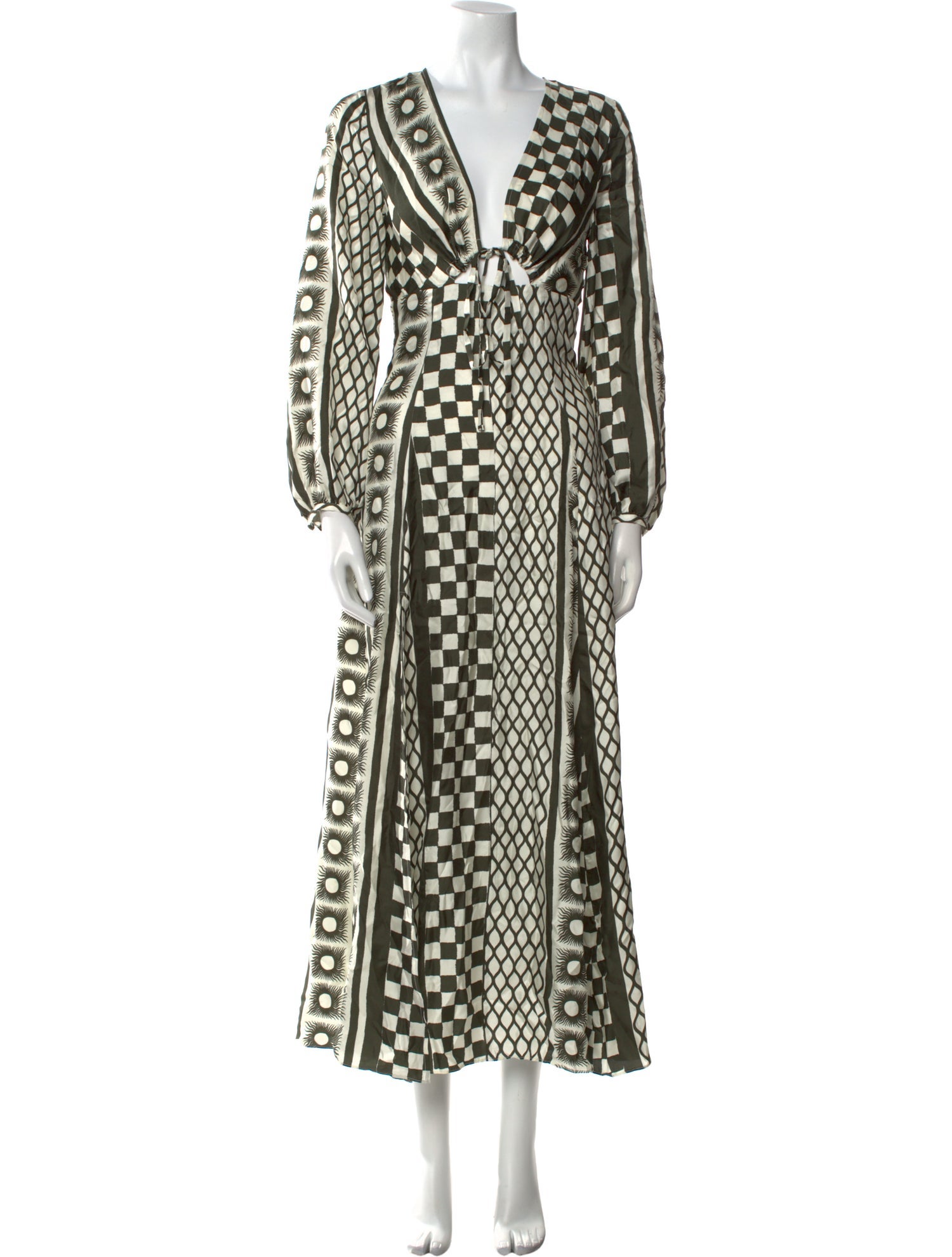 Tressé Silk Long Dress