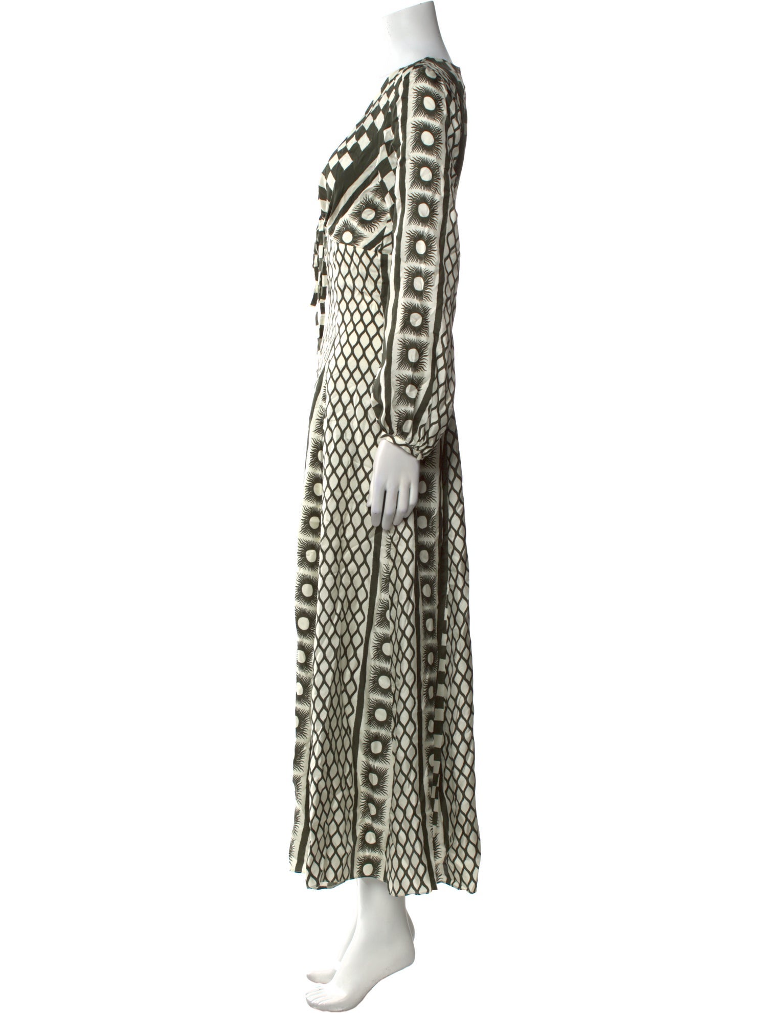 Tressé Silk Long Dress