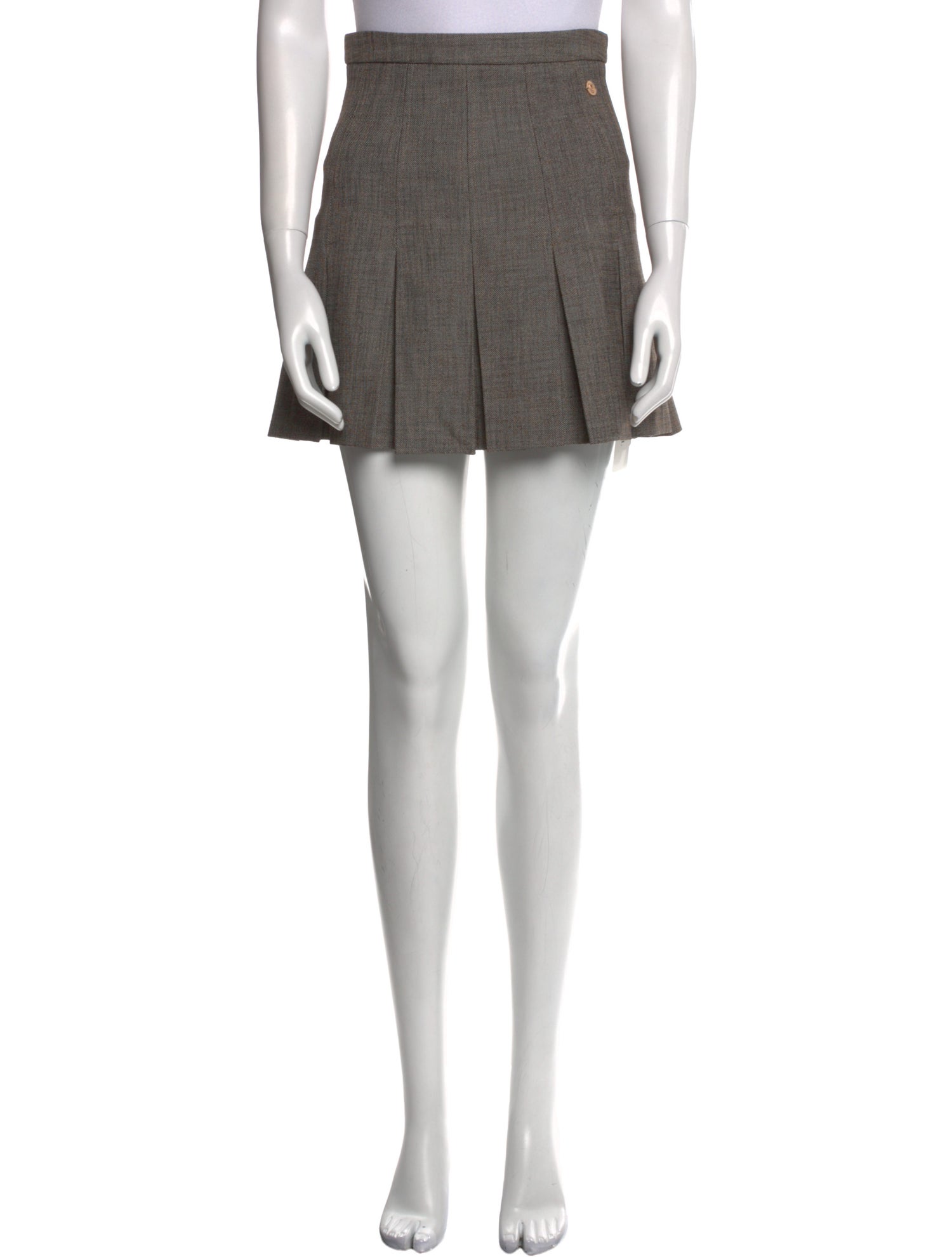 Tressé Wool Mini Skirt