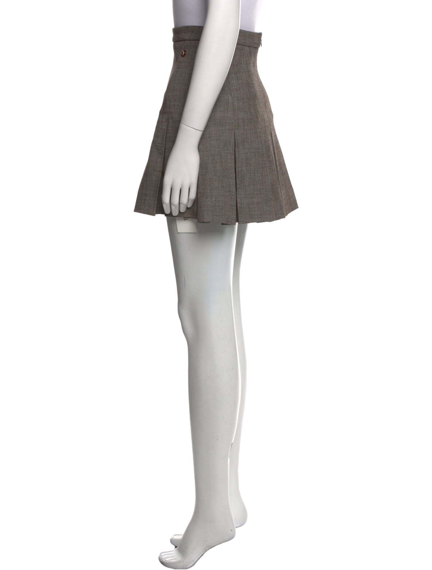 Tressé Wool Mini Skirt