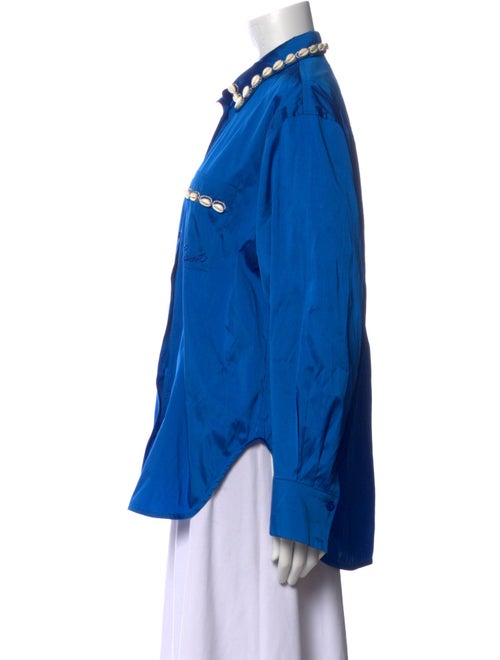 Tressé Long Sleeve Button-Up Top