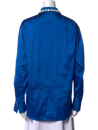 Tressé Long Sleeve Button-Up Top