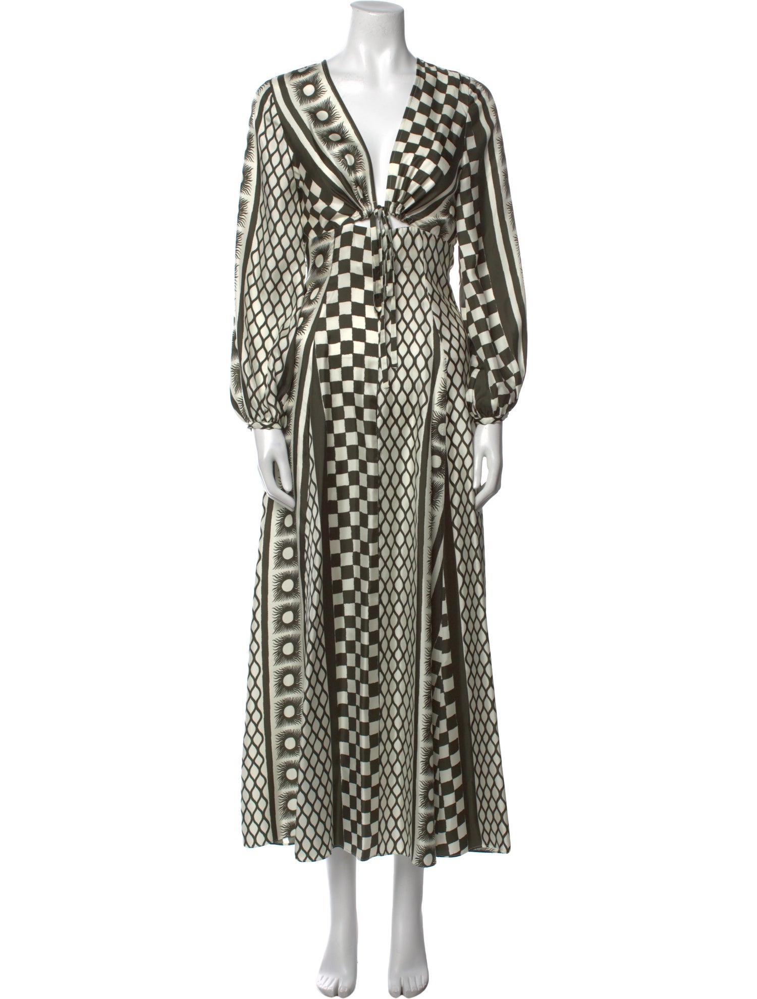 Tressé Silk Long Dress