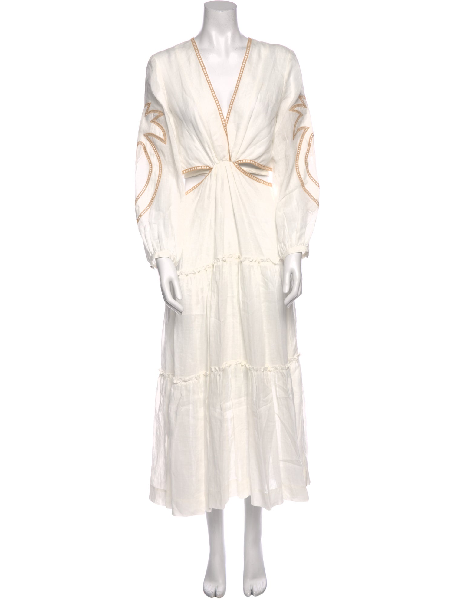 Tressé V-Neck Long Dress