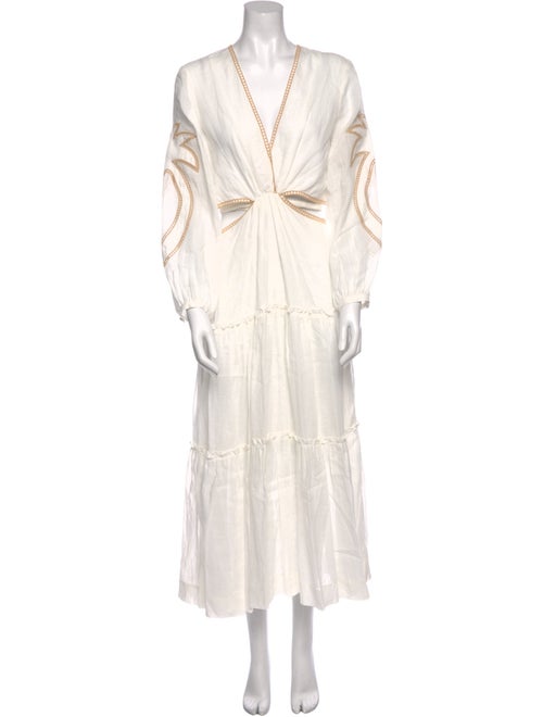 Tressé V-Neck Long Dress