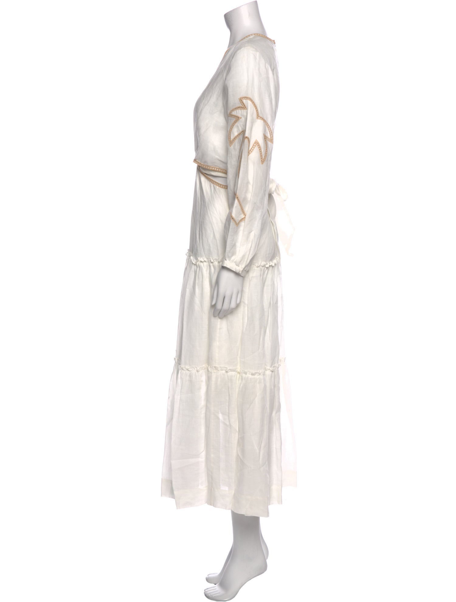 Tressé V-Neck Long Dress