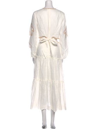 Tressé V-Neck Long Dress