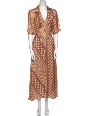 Tressé Silk Long Dress