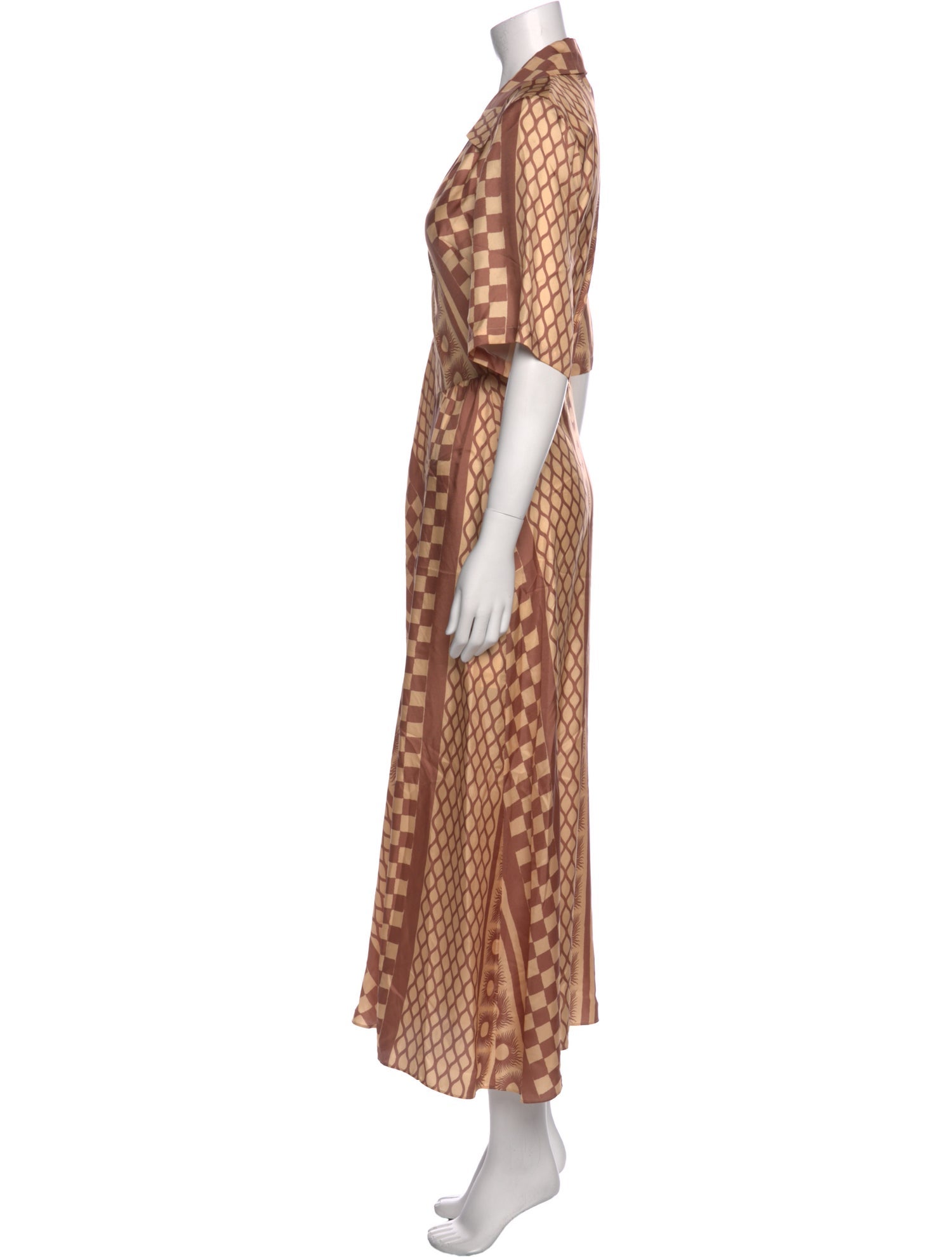 Tressé Silk Long Dress