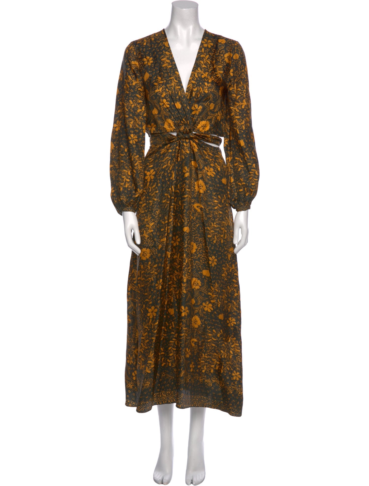 Tressé Silk Long Dress