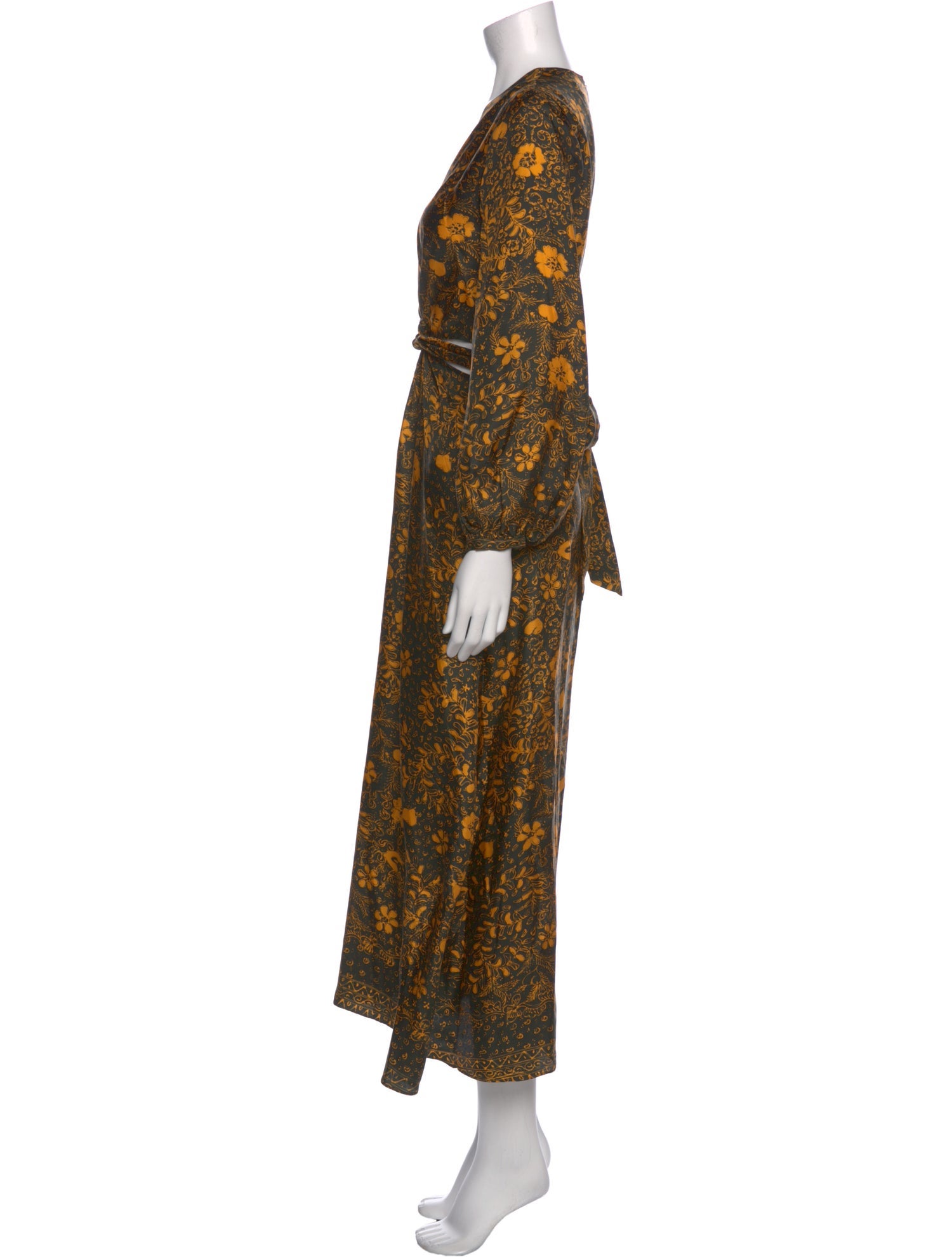 Tressé Silk Long Dress