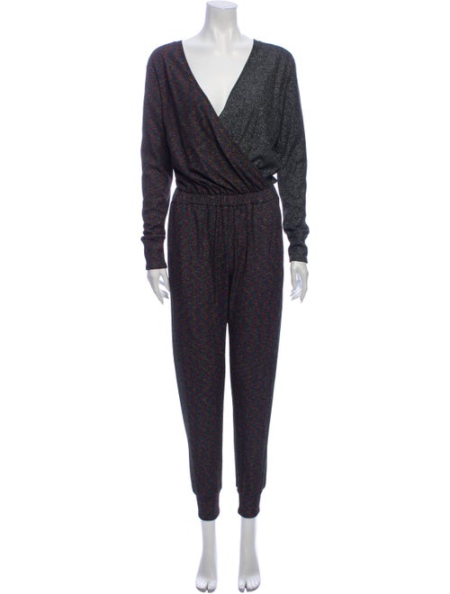 Terez V-Neck Jumpsuit w/ Tags Metallic