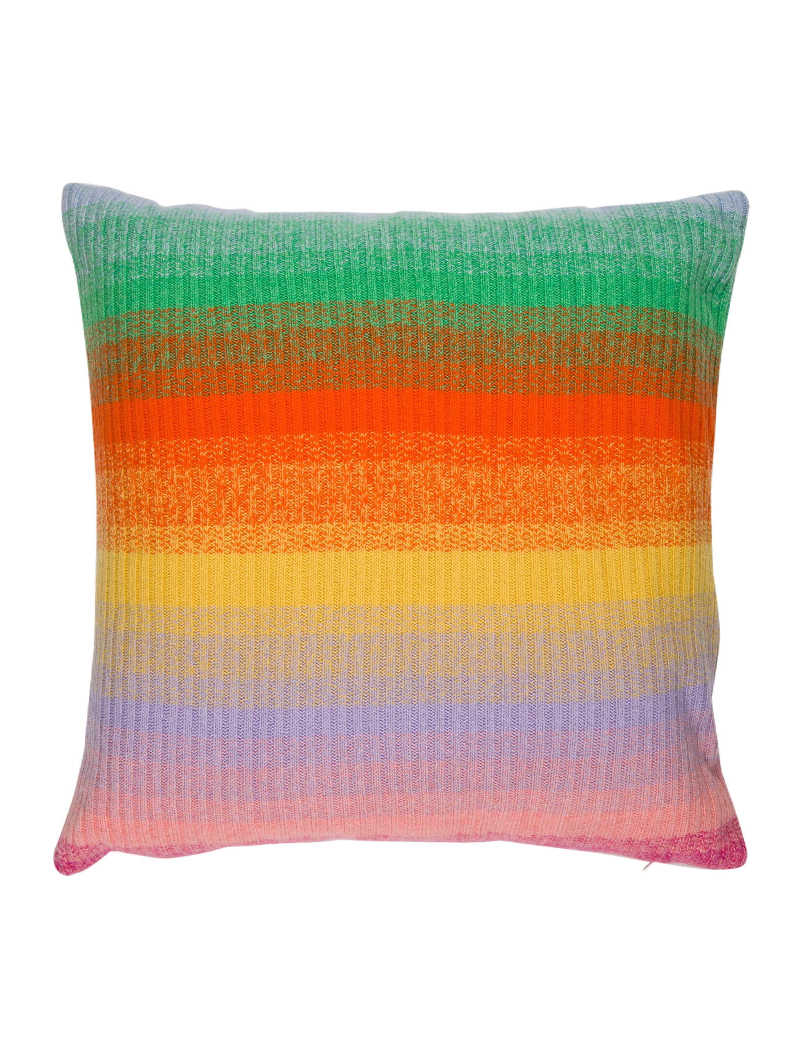 The Elder Statesman Morph Stripe Pillow Blue Pillows, Pillows