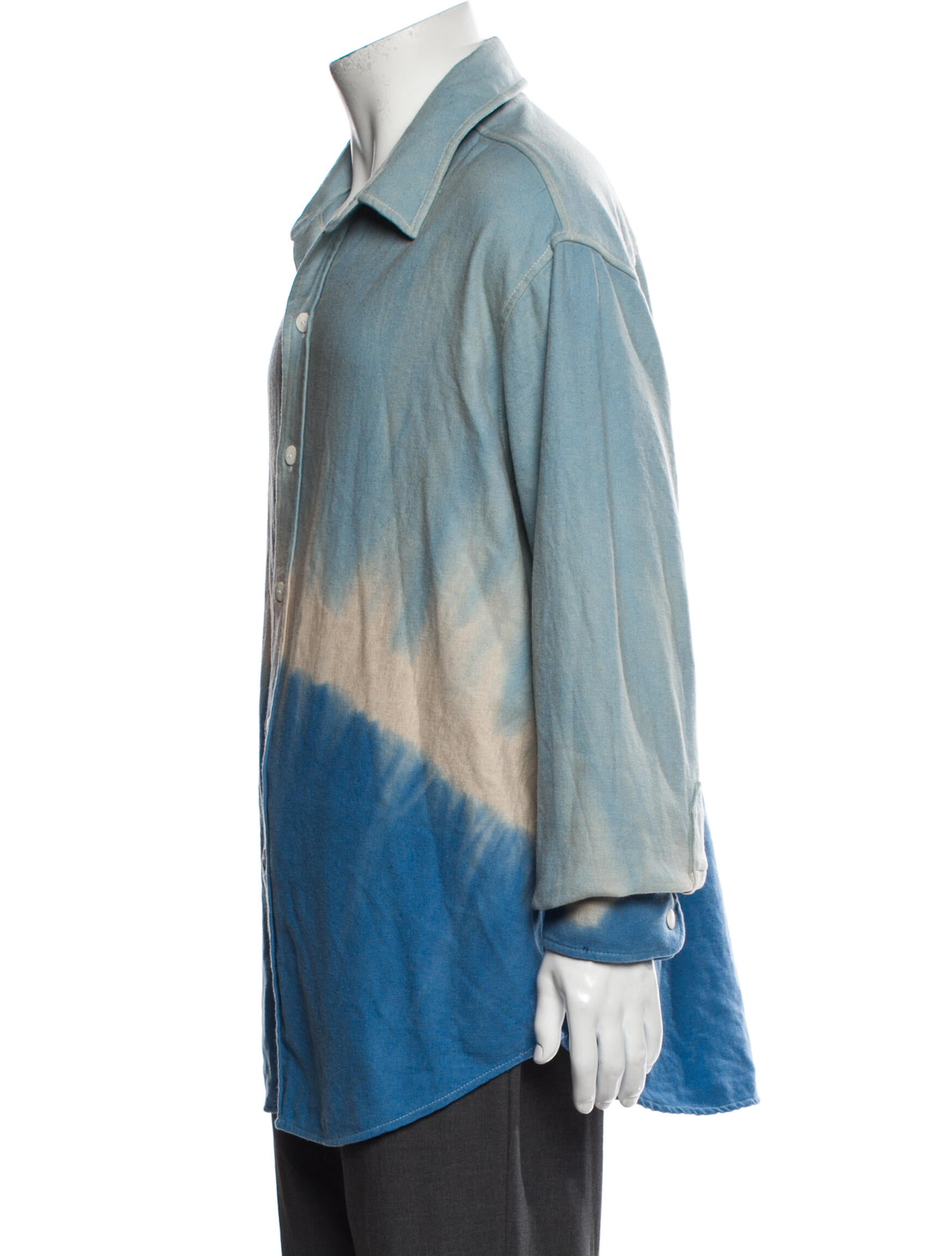 The Elder Statesman Tie-Dye Print Long Sleeve Shirt