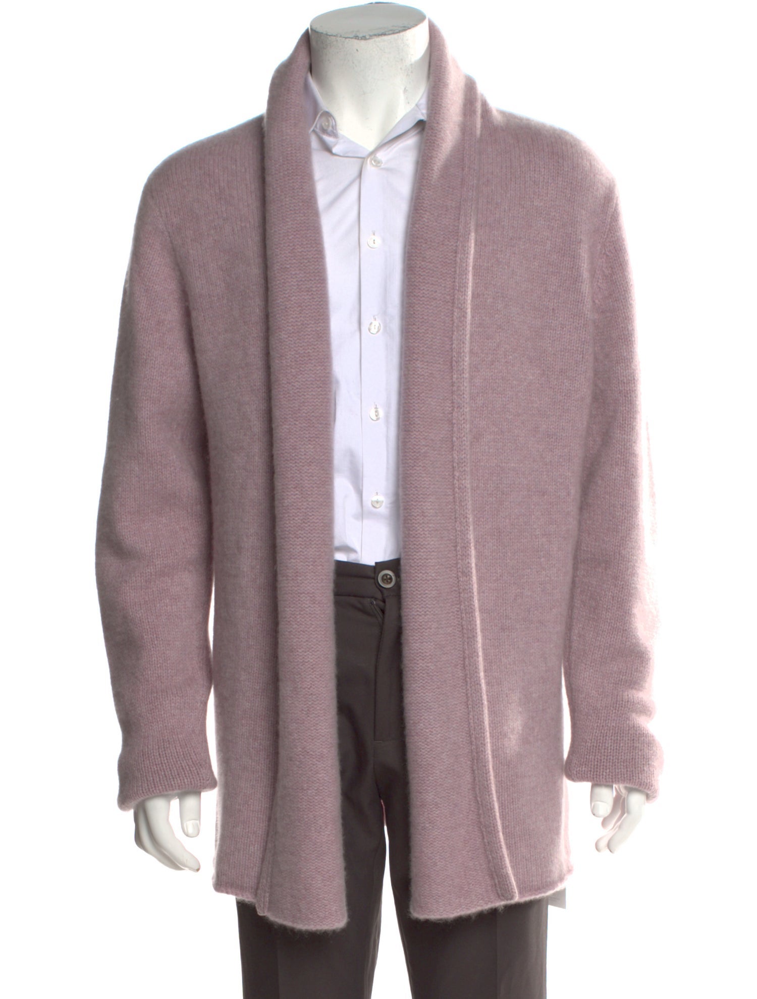 The Elder Statesman Cashmere Open Front Cardigan Purple Sweaters
