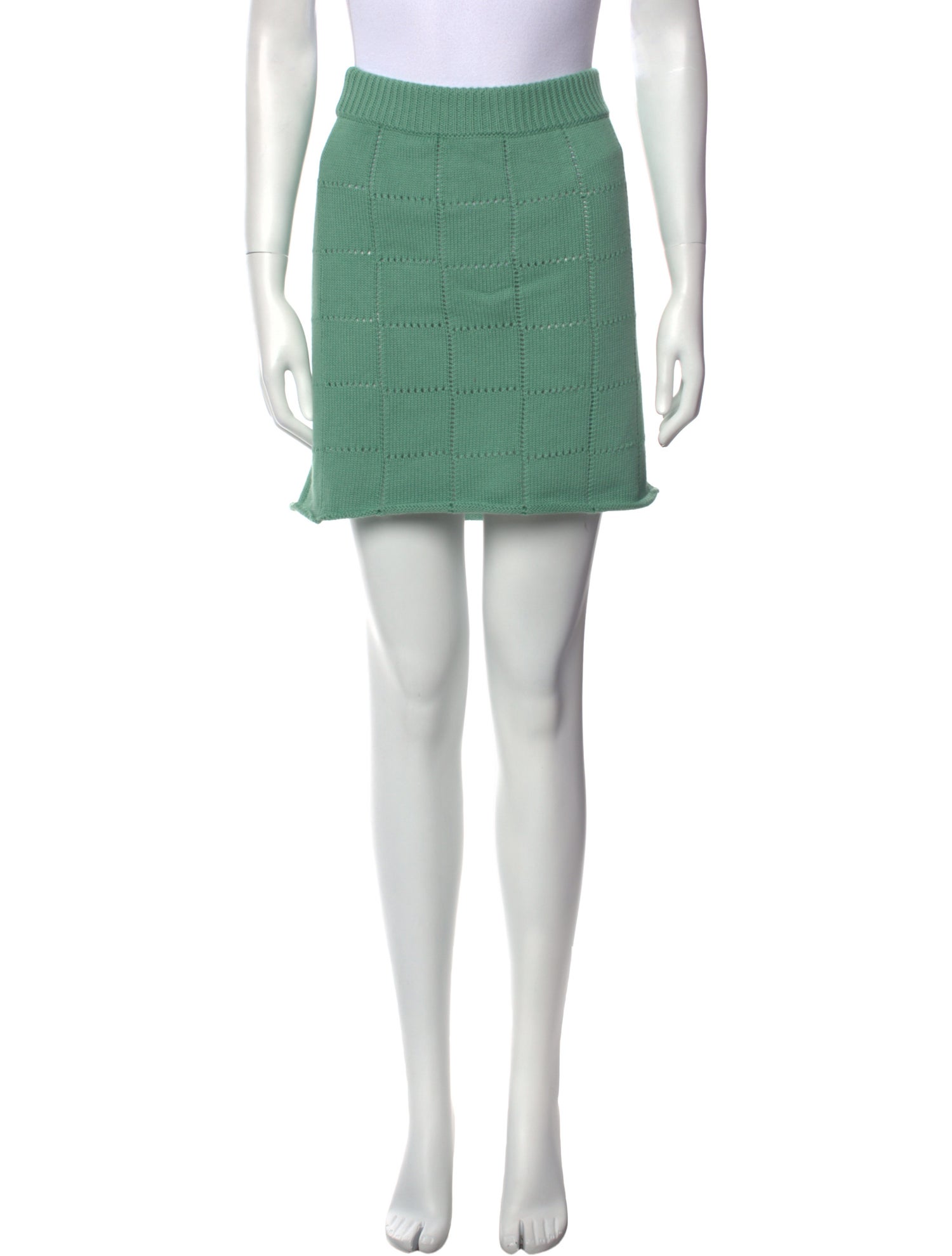 The Elder Statesman Cutout Accent Mini Skirt w/ Tags