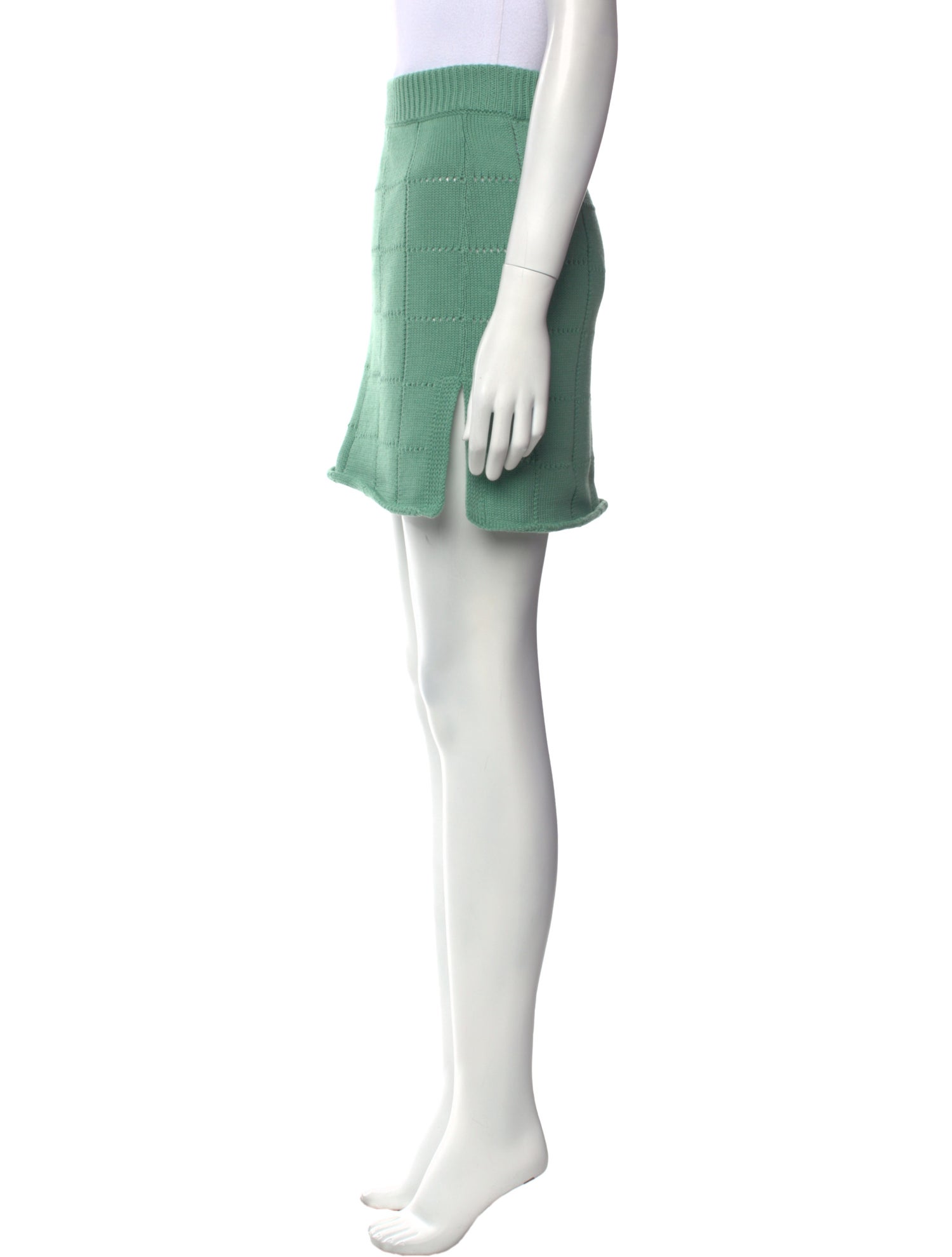 The Elder Statesman Cutout Accent Mini Skirt w/ Tags