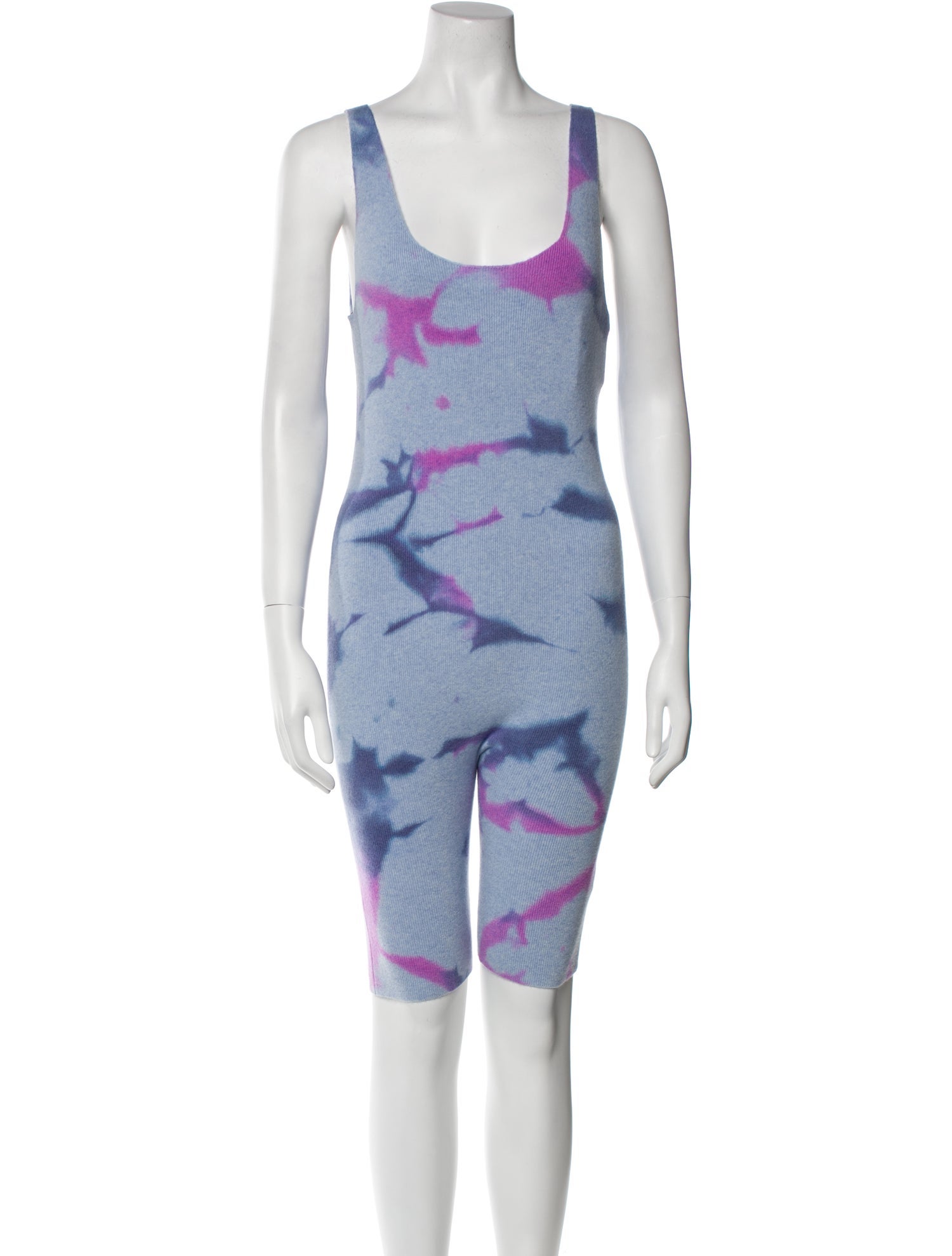 The Elder Statesman Cashmere Tie-Dye Print Romper w/ Tags