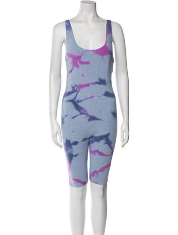 The Elder Statesman Jumpsuits and Rompers Cashmere Tie-Dye Print Romper L