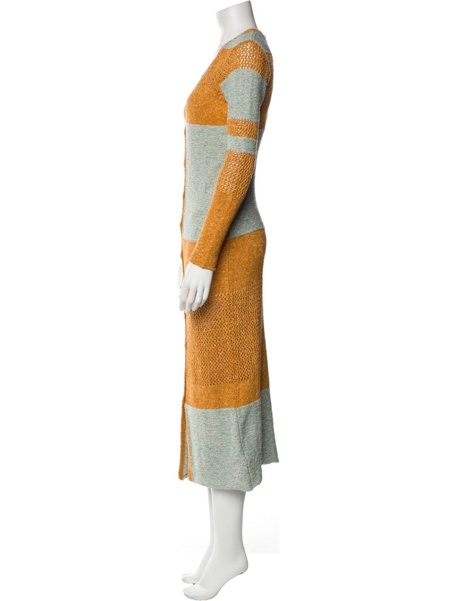 The Elder Statesman Colorblock Pattern Long Dress w/ Tags