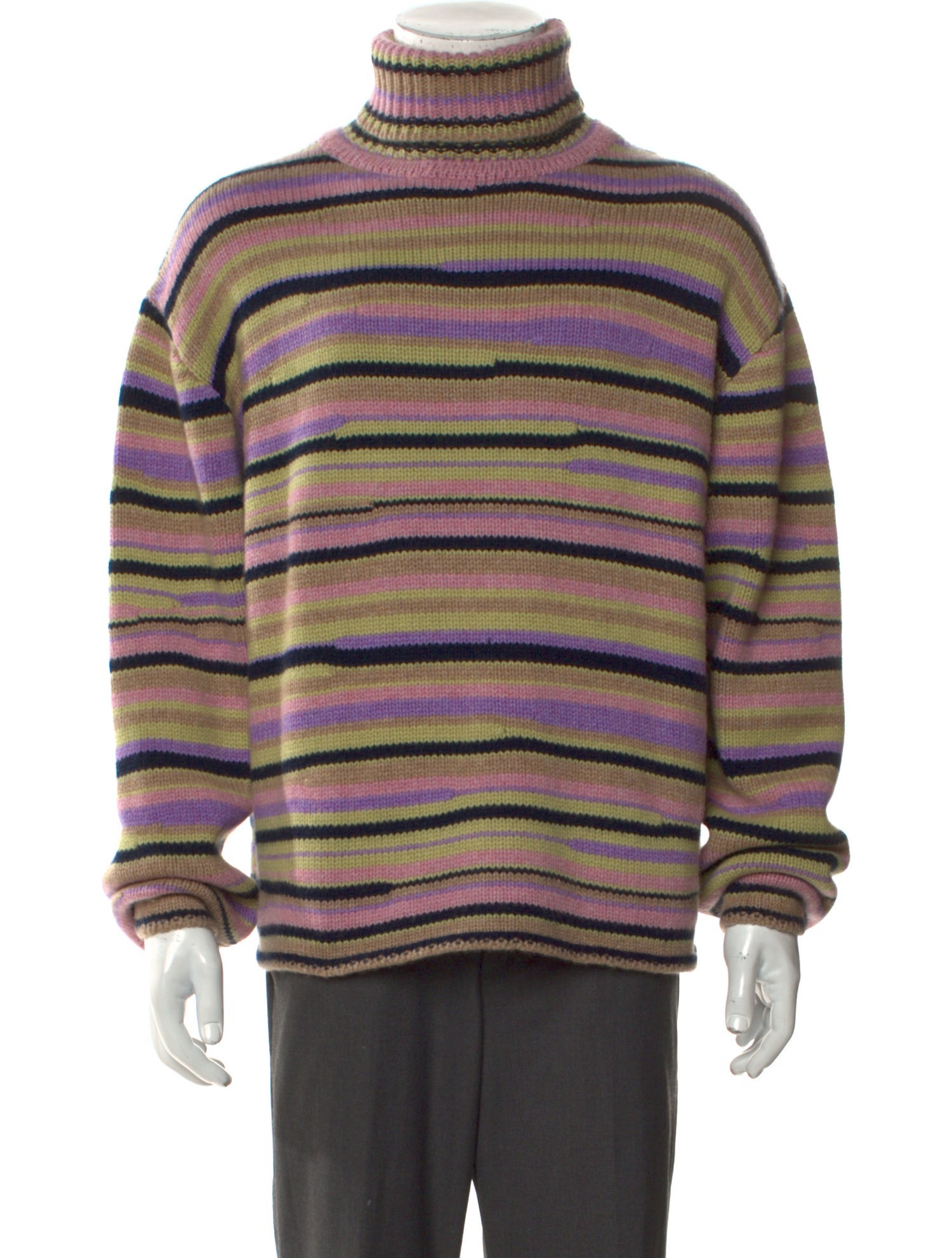 The Elder Statesman Cashmere Striped Pullover