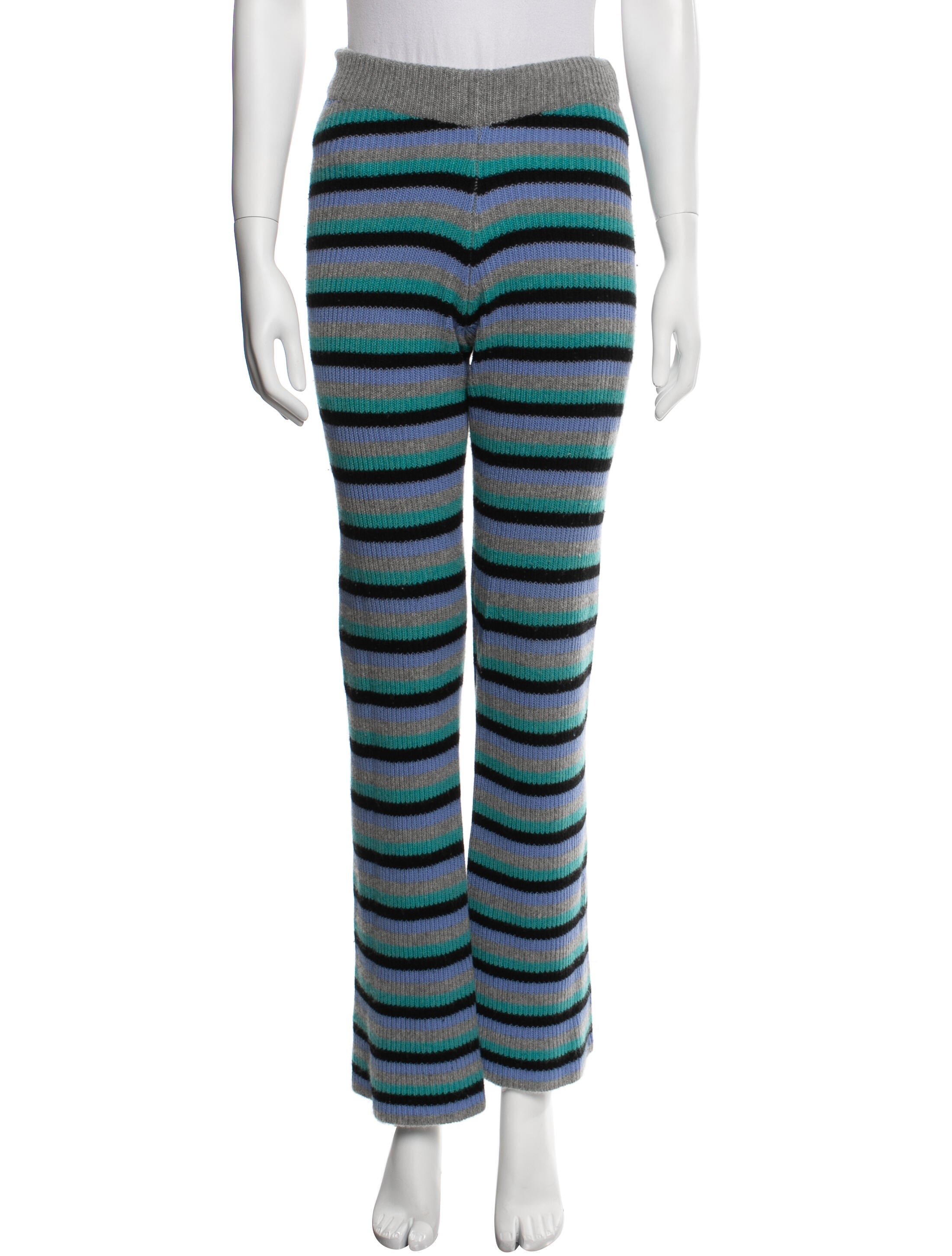 The Elder Statesman Cashmere Striped Sweatpants