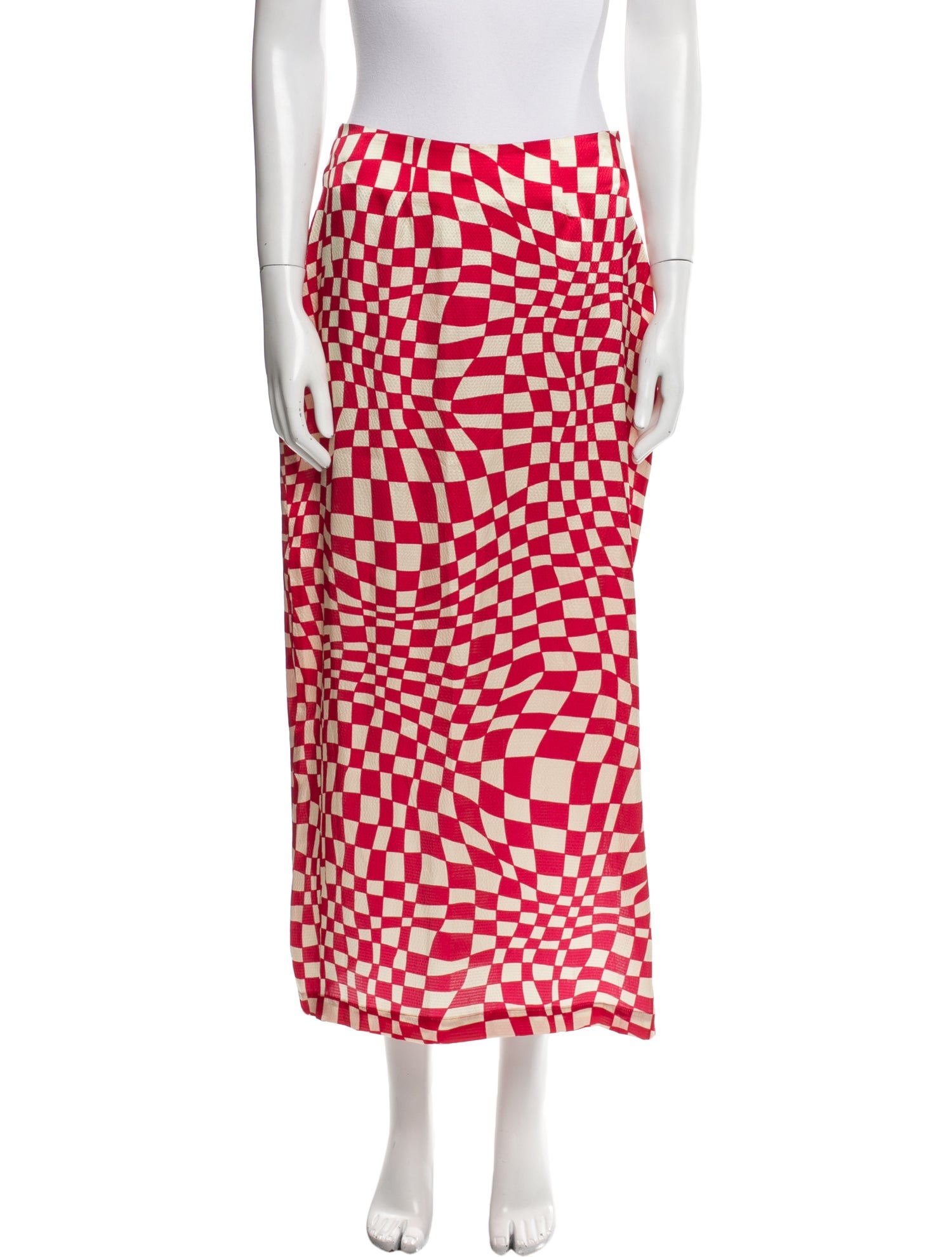 The Elder Statesman Silk Midi Length Skirt