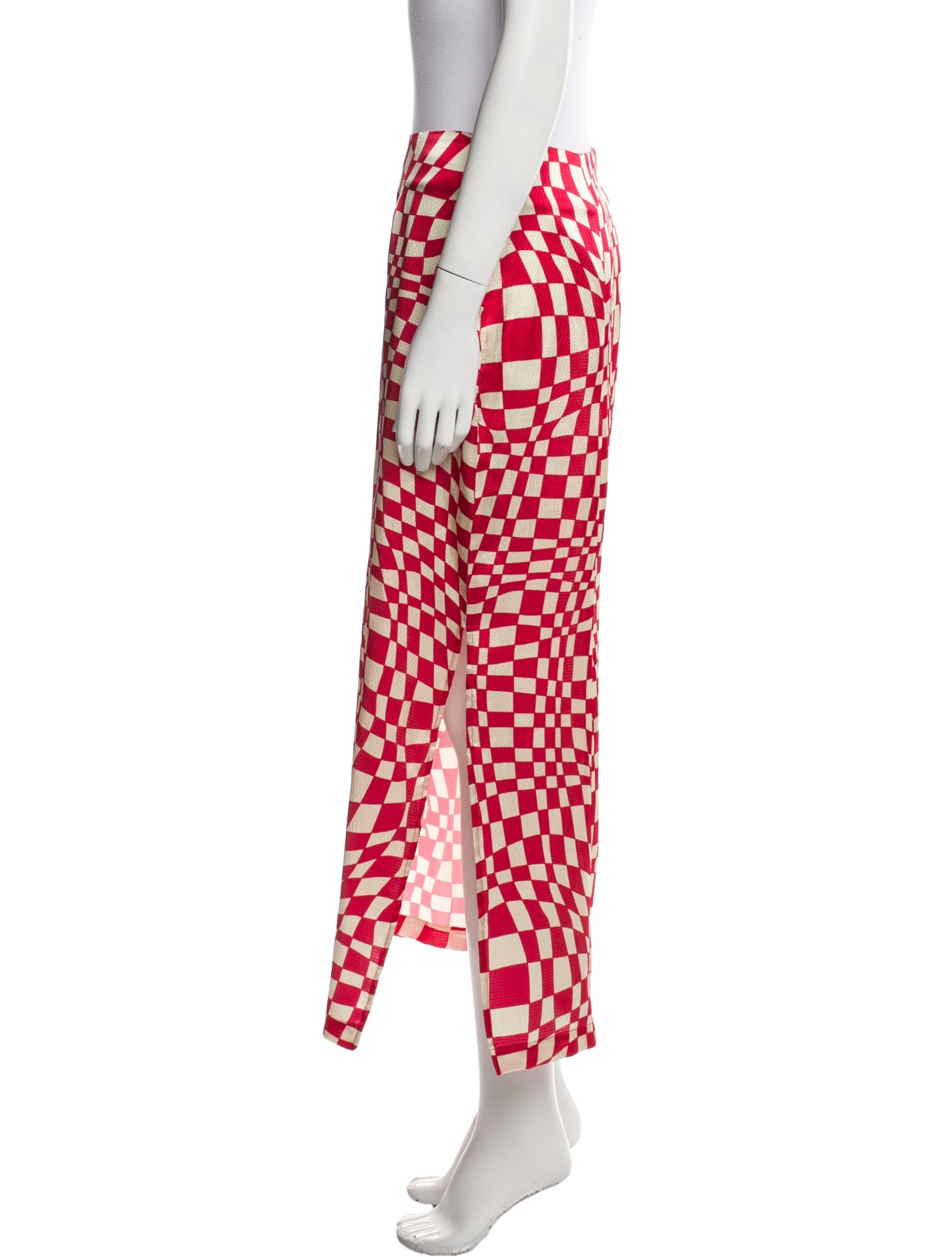 The Elder Statesman Silk Midi Length Skirt