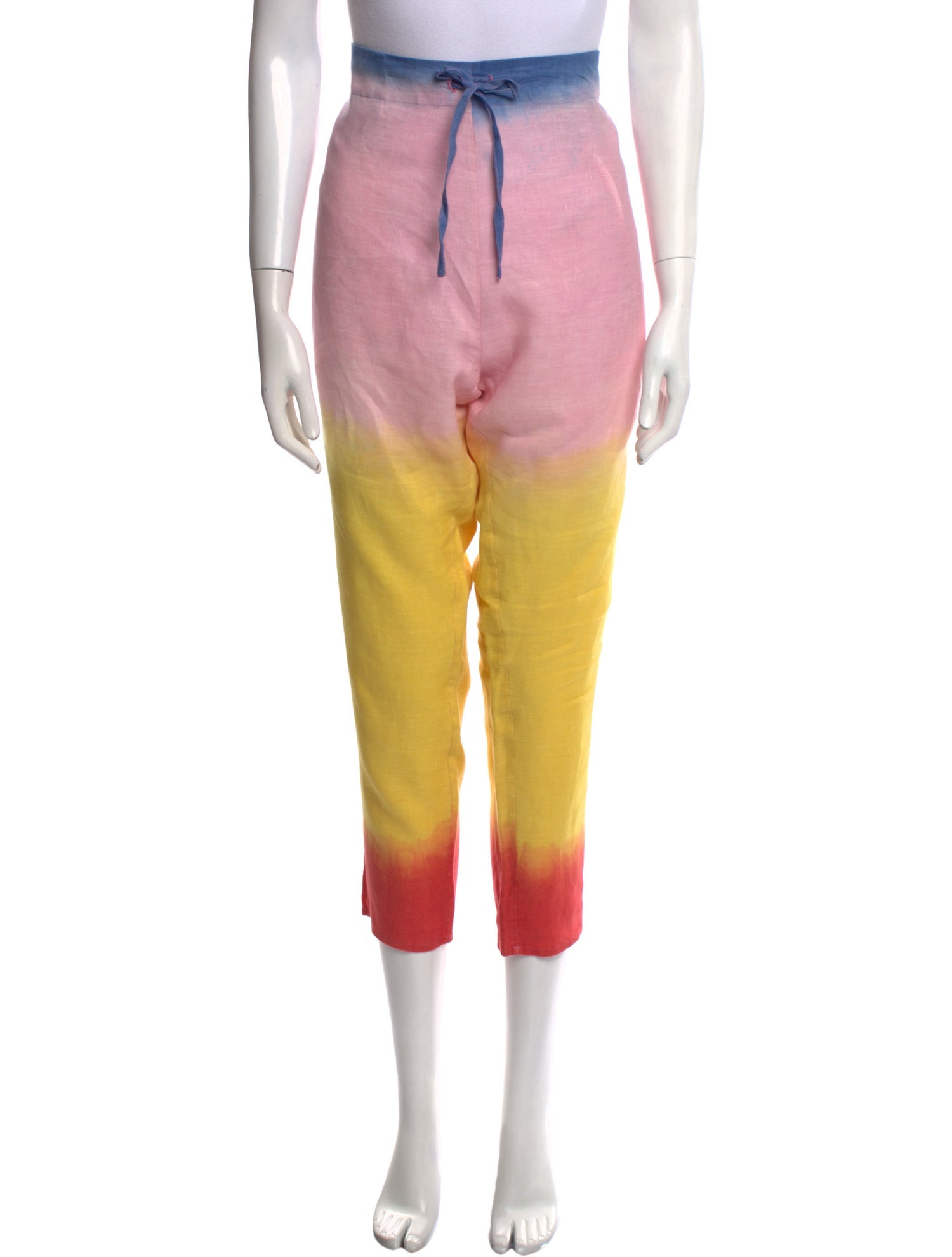 The Elder Statesman Linen Straight Leg Pants