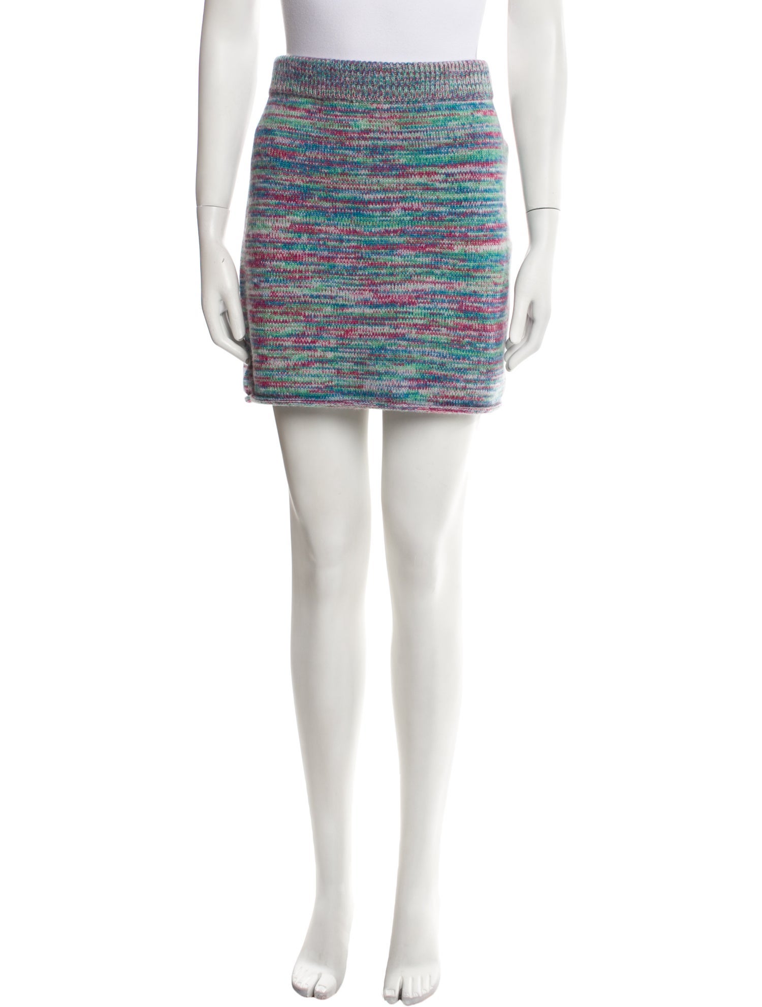 The Elder Statesman Tweed Pattern Mini Skirt