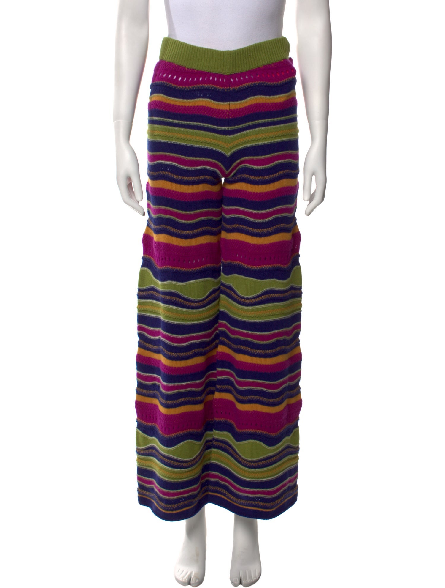 The Elder Statesman Merino Wool Wide Leg Pants