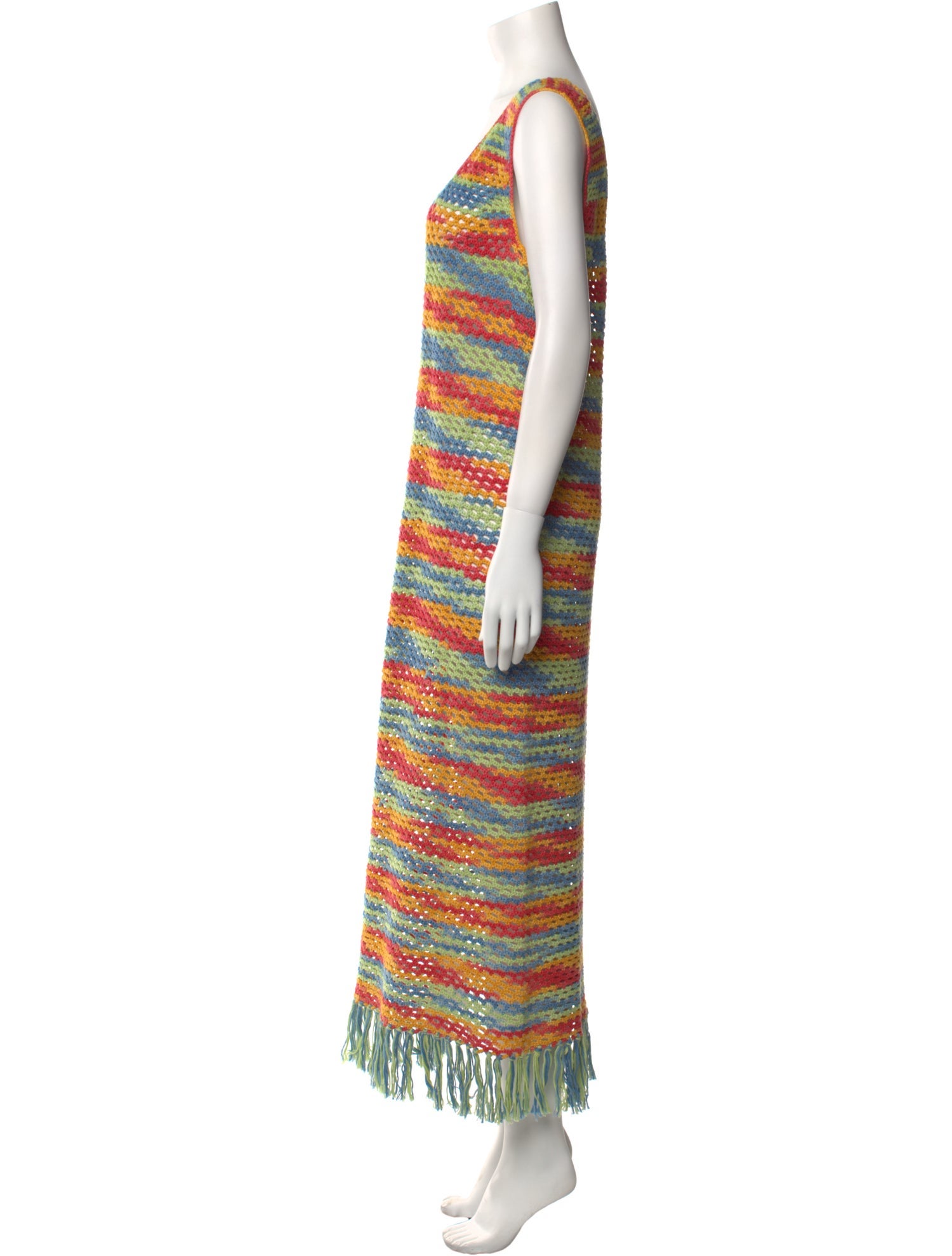 The Elder Statesman Striped Long Dress