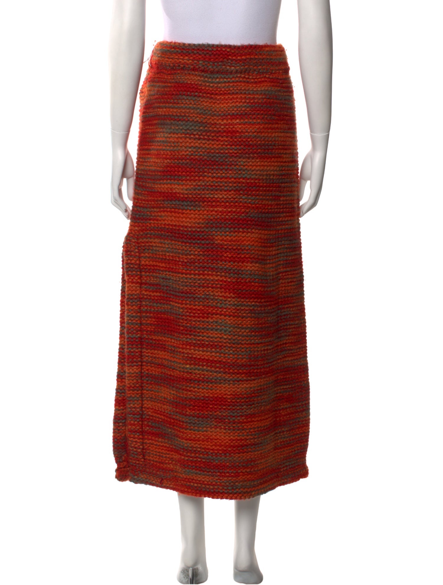 The Elder Statesman Virgin Wool Midi Length Skirt