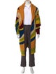 The Elder Statesman Colorblock Pattern Open Front Cardigan