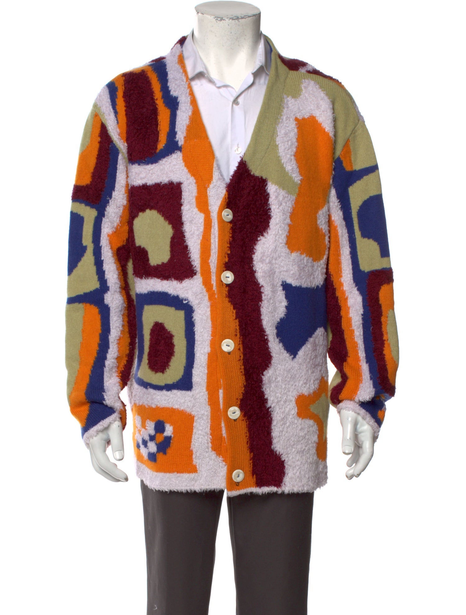 The Elder Statesman Cashmere Printed Cardigan w/ Tags