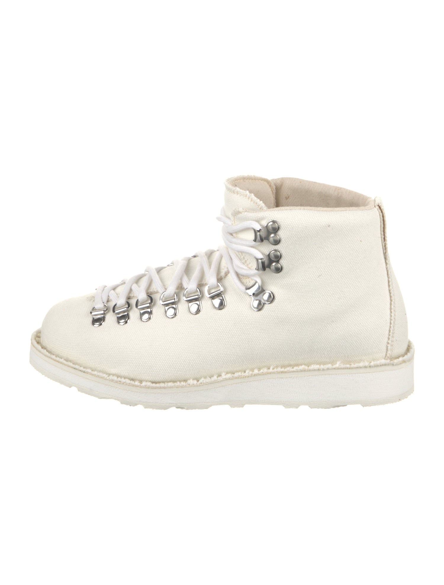 The Elder Statesman Canvas Lace-Up Boots
