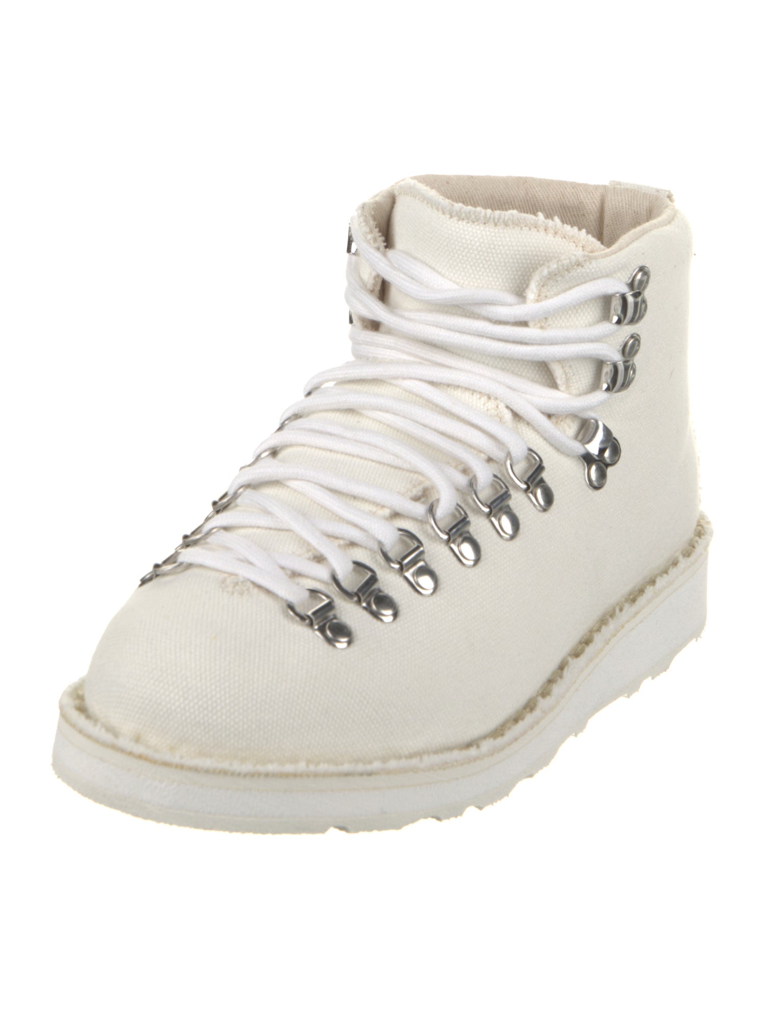 The Elder Statesman Canvas Lace-Up Boots