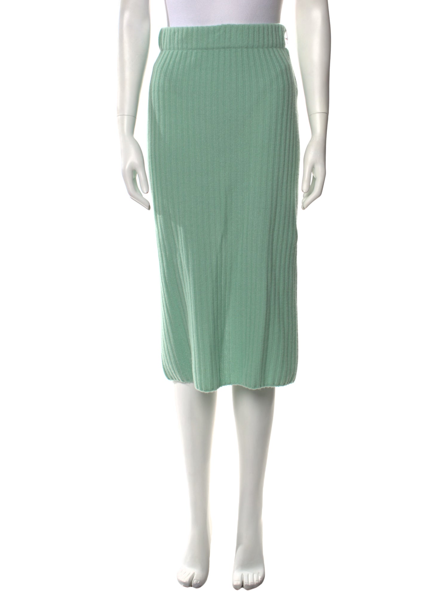 The Elder Statesman Cashmere Midi Length Skirt