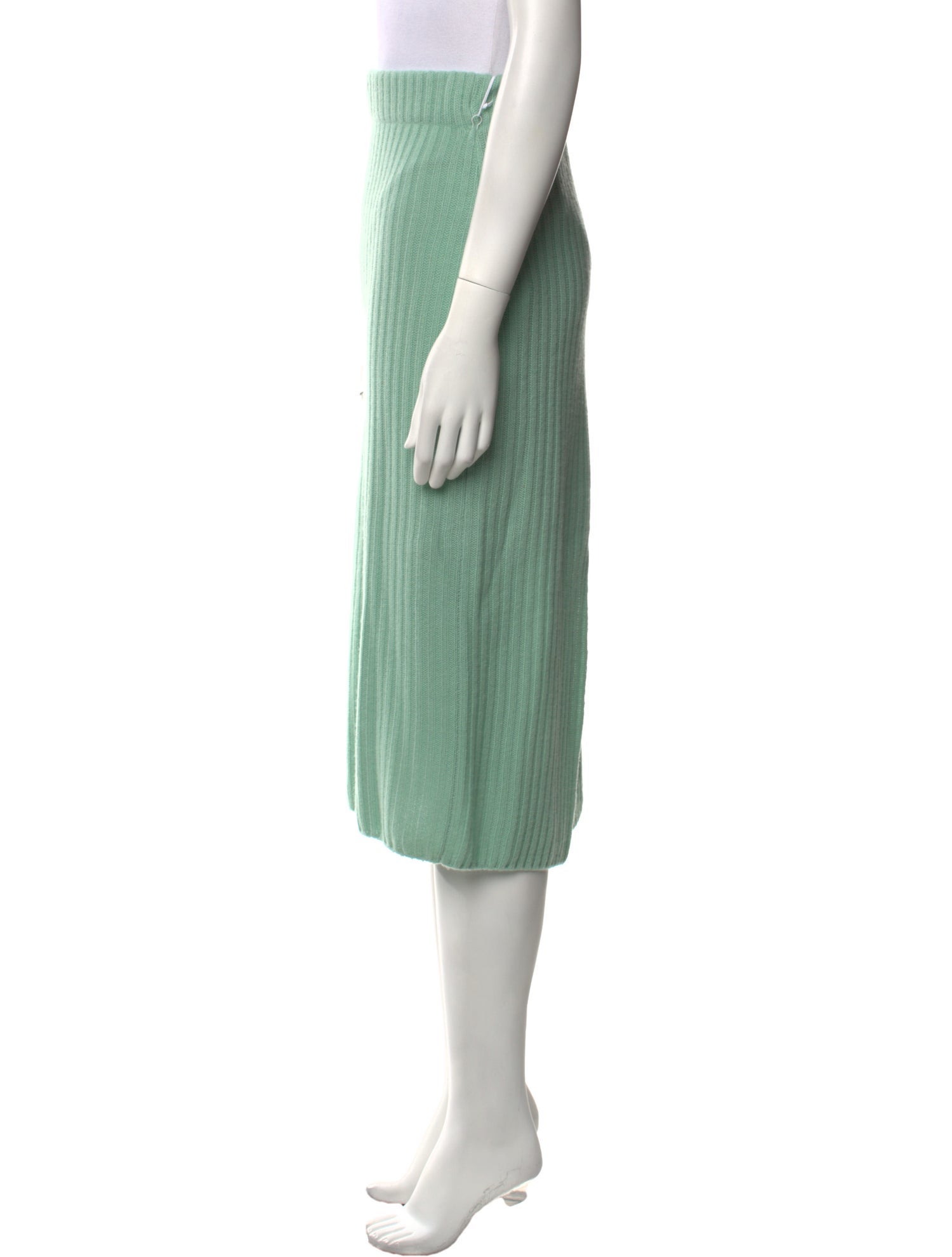 The Elder Statesman Cashmere Midi Length Skirt