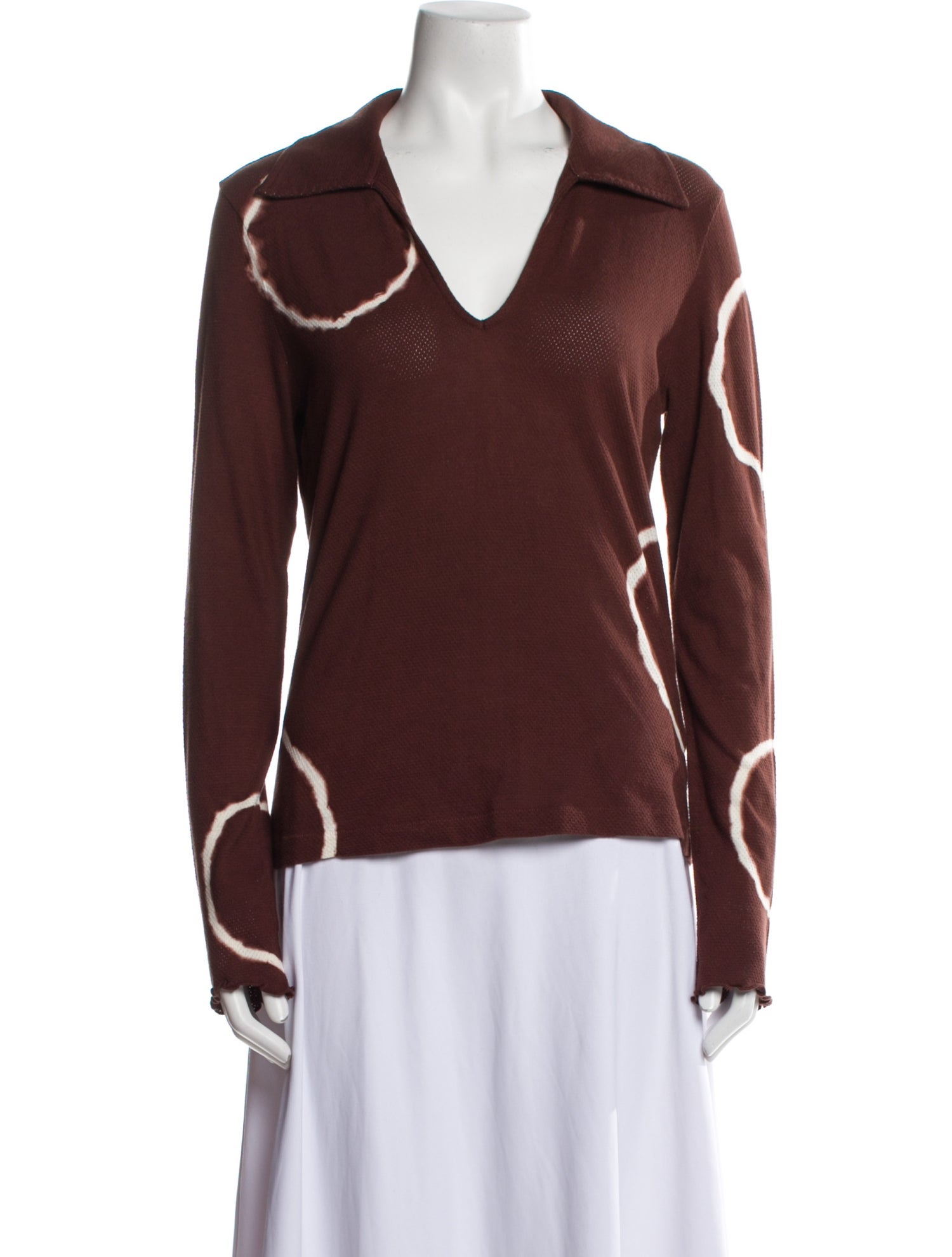 The Elder Statesman Silk V-Neck Top