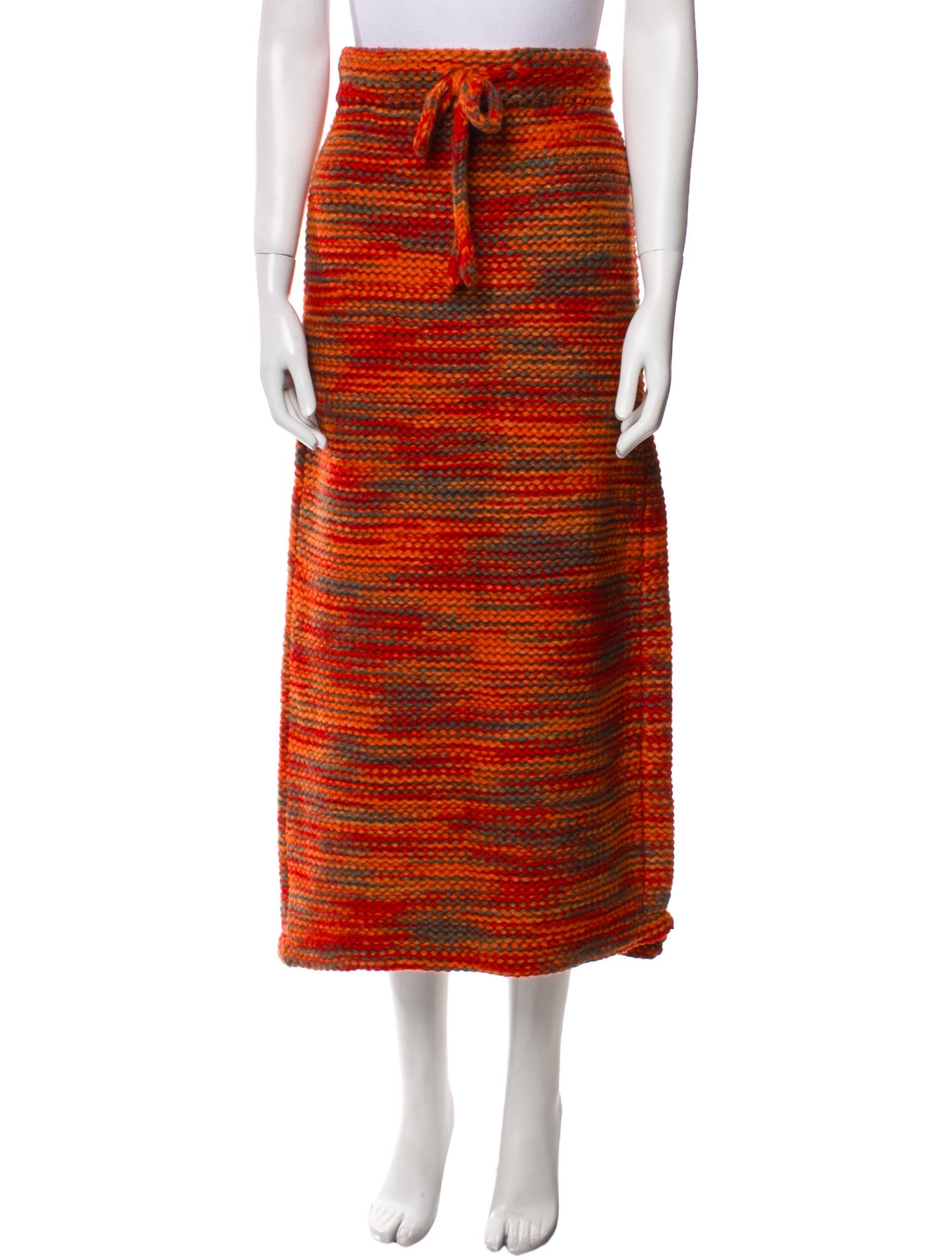 The Elder Statesman Virgin Wool Midi Length Skirt w/ Tags