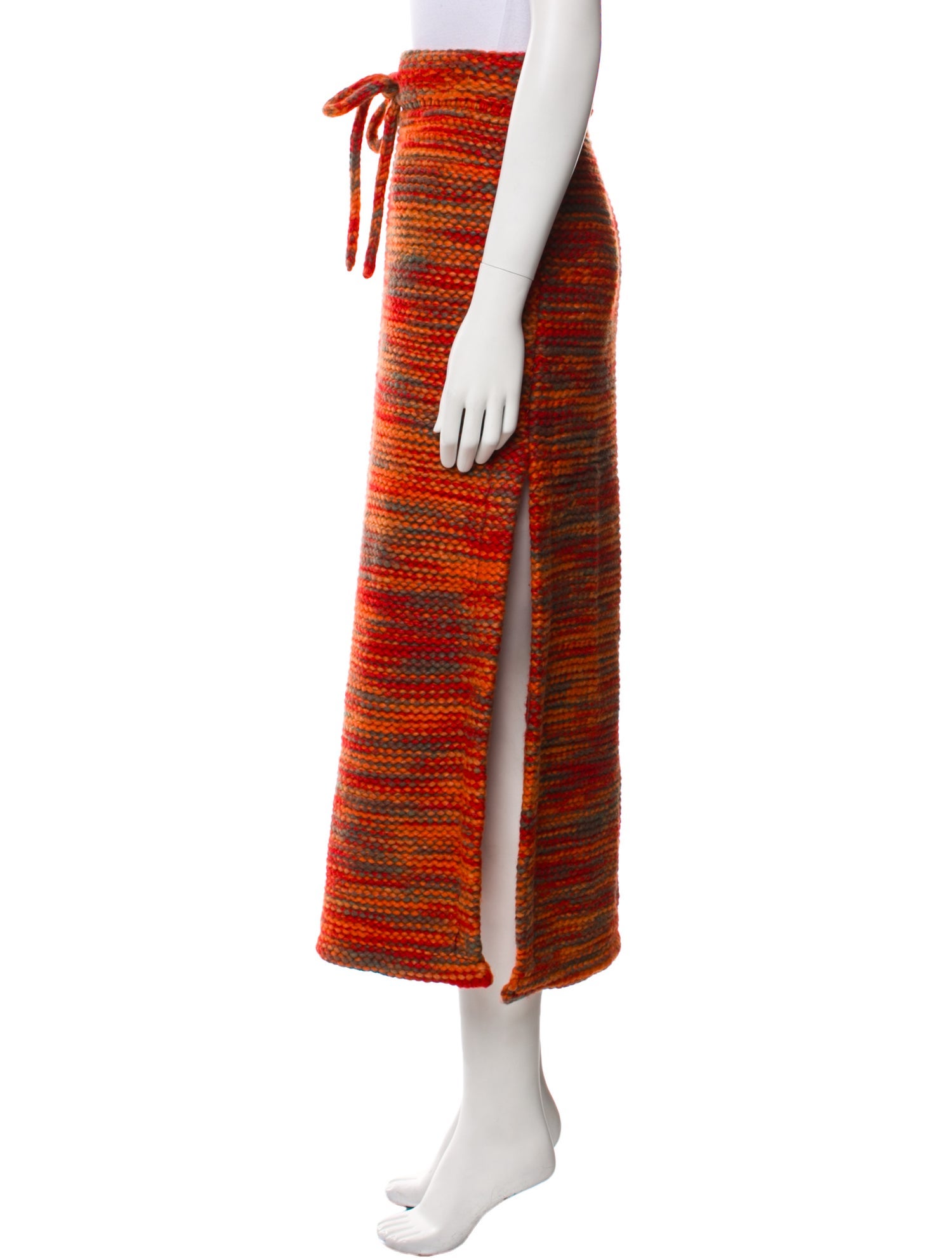 The Elder Statesman Virgin Wool Midi Length Skirt w/ Tags