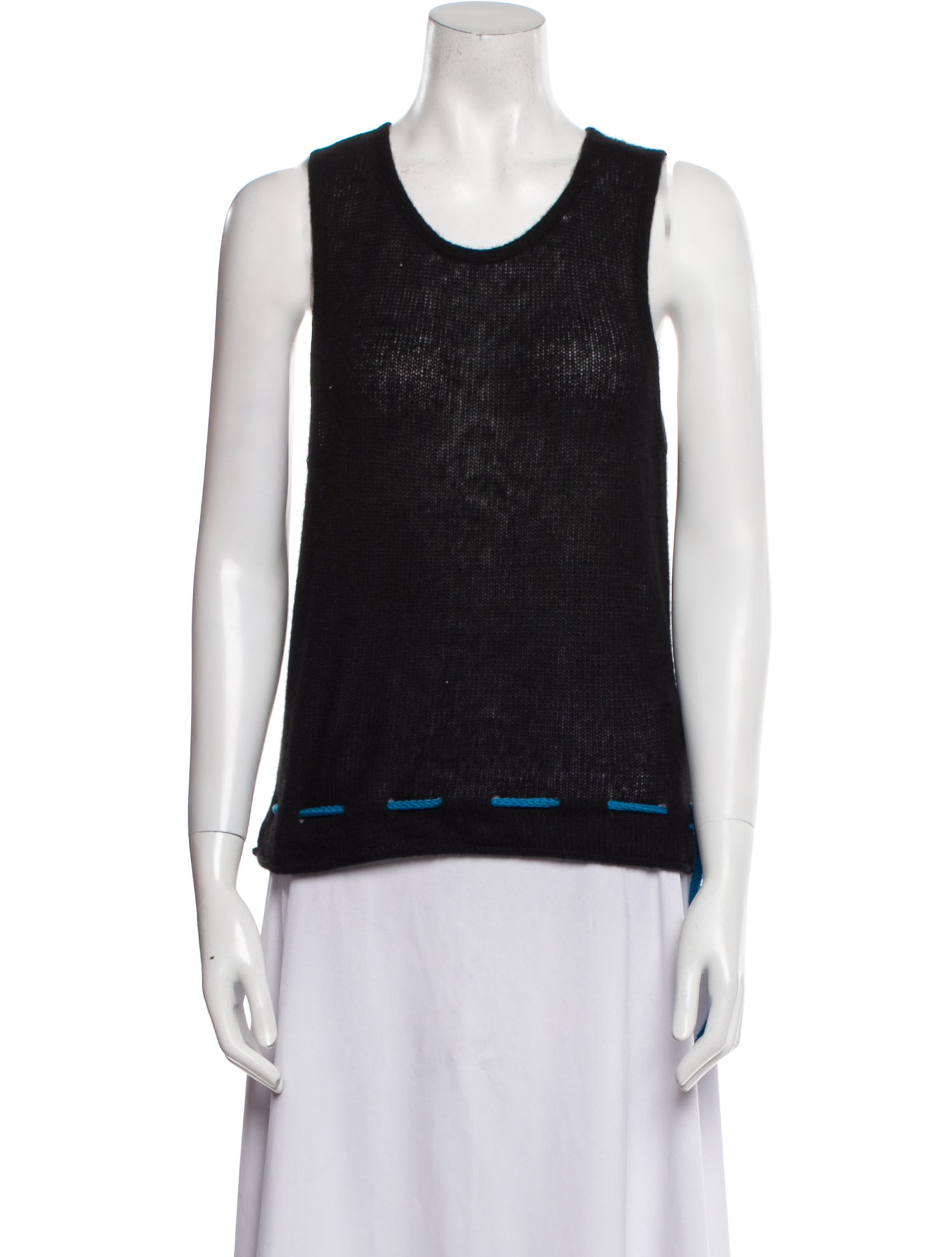 The Elder Statesman Cashmere Scoop Neck Top
