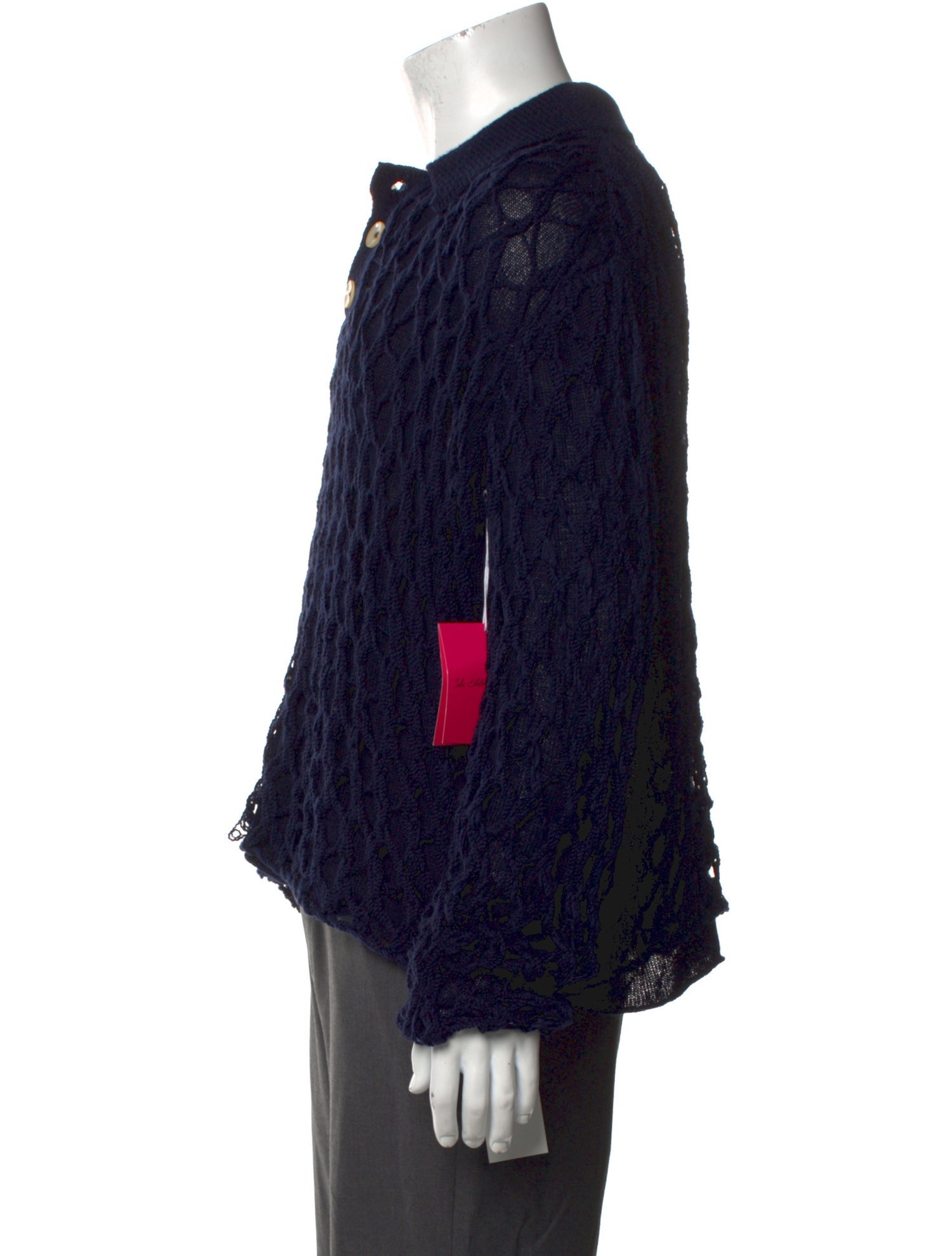 The Elder Statesman Collar Long Sleeve Polo Sweater w/ Tags