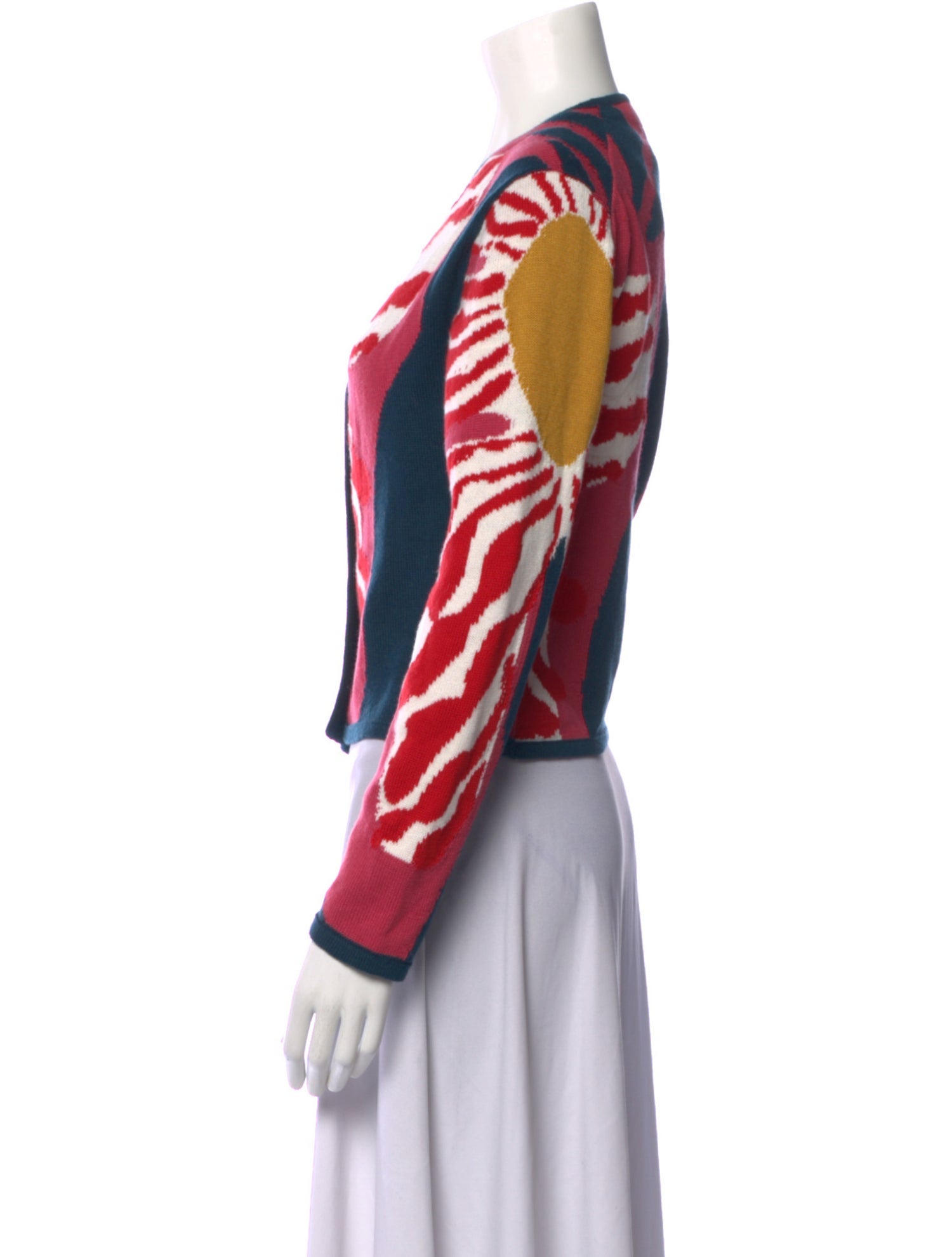 The Elder Statesman Printed V-Neck Sweater w/ Tags