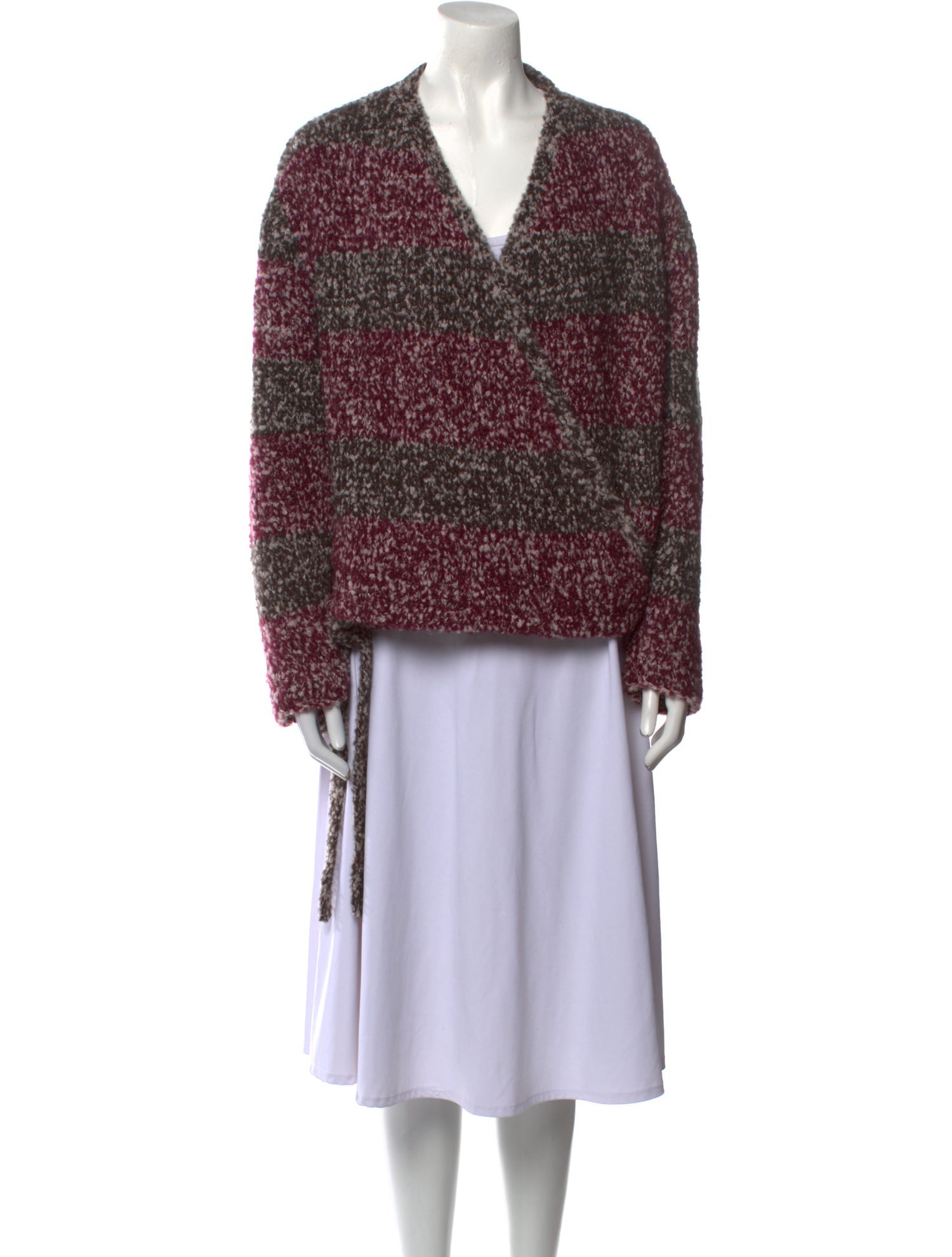 The Elder Statesman Striped V-Neck Sweater