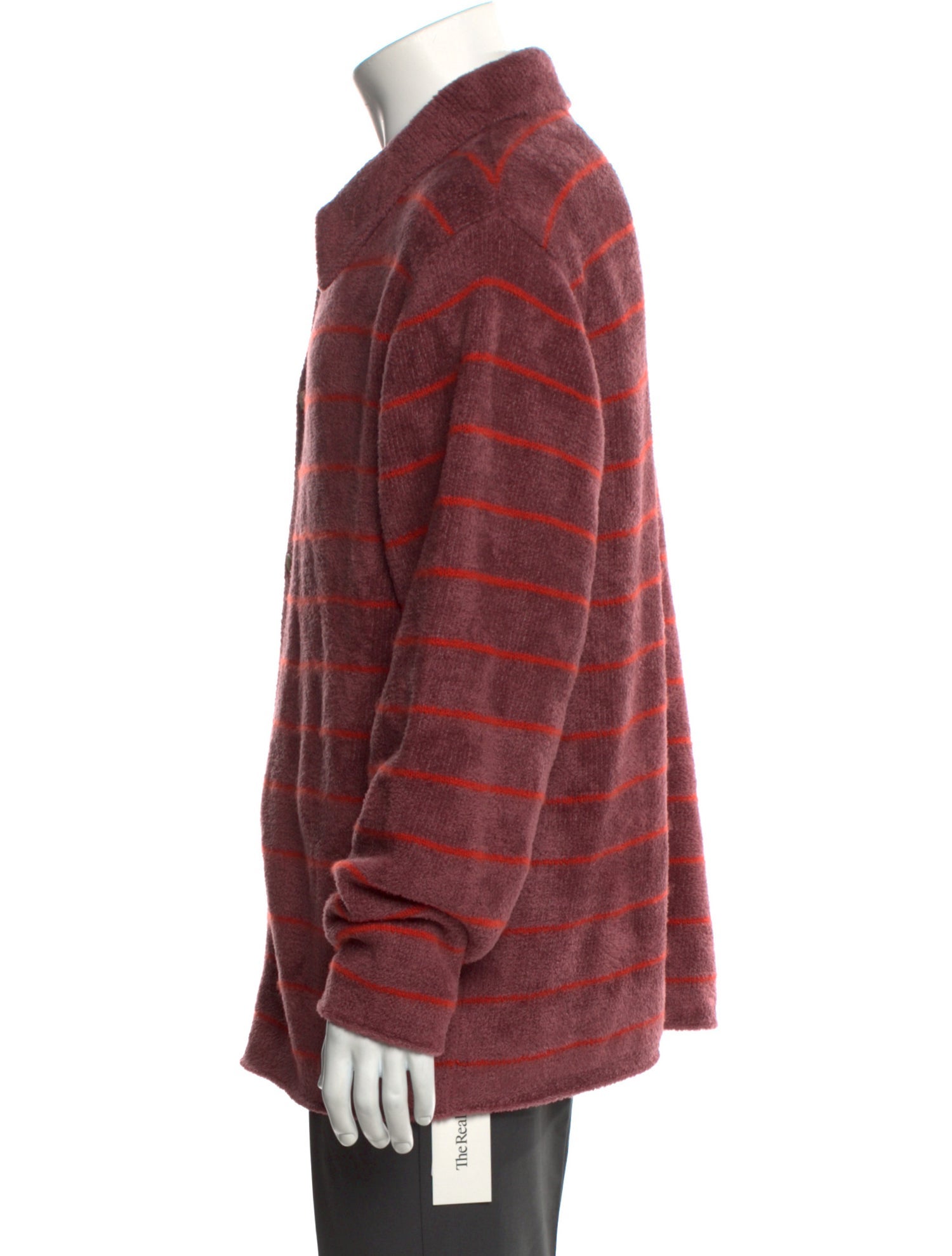 The Elder Statesman Striped Collar Cardigan w/ Tags