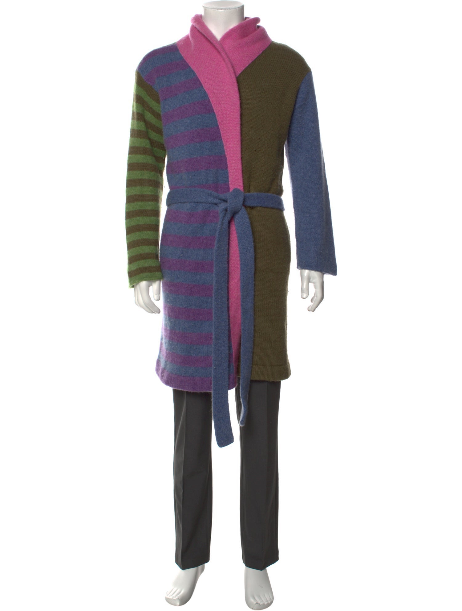 The Elder Statesman Cashmere Striped Cardigan