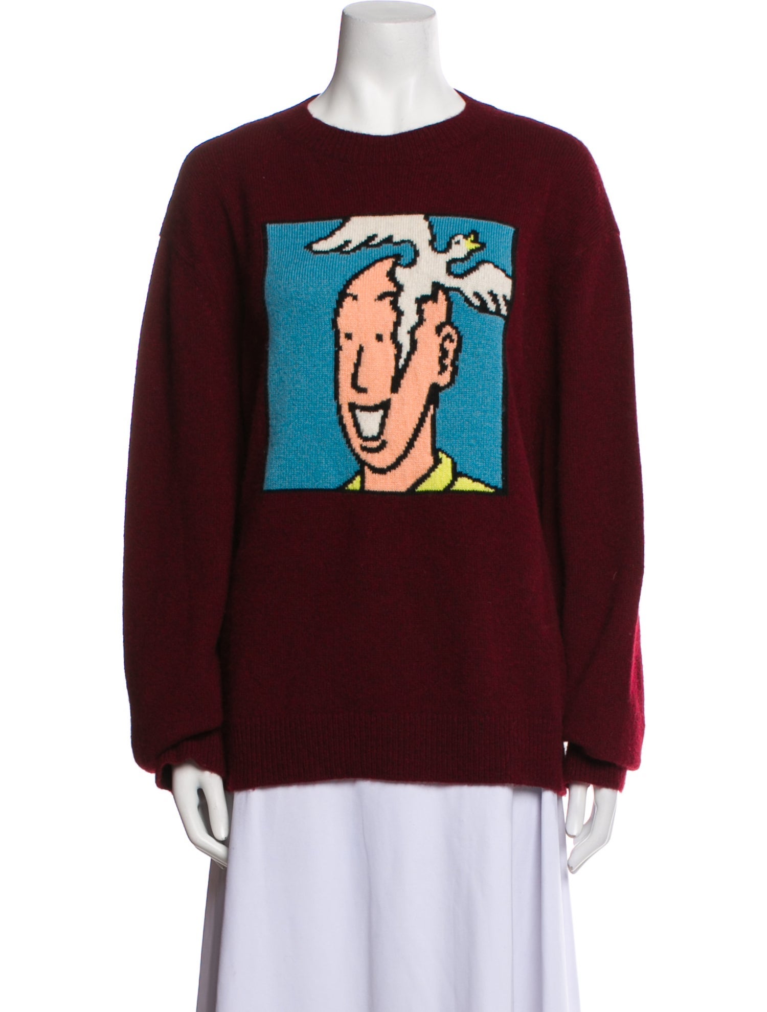 The Elder Statesman Cashmere Graphic Print Sweater